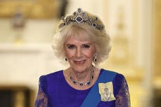 Kate and Camilla in tribute to late Queen with sparkling jewels at state banquet