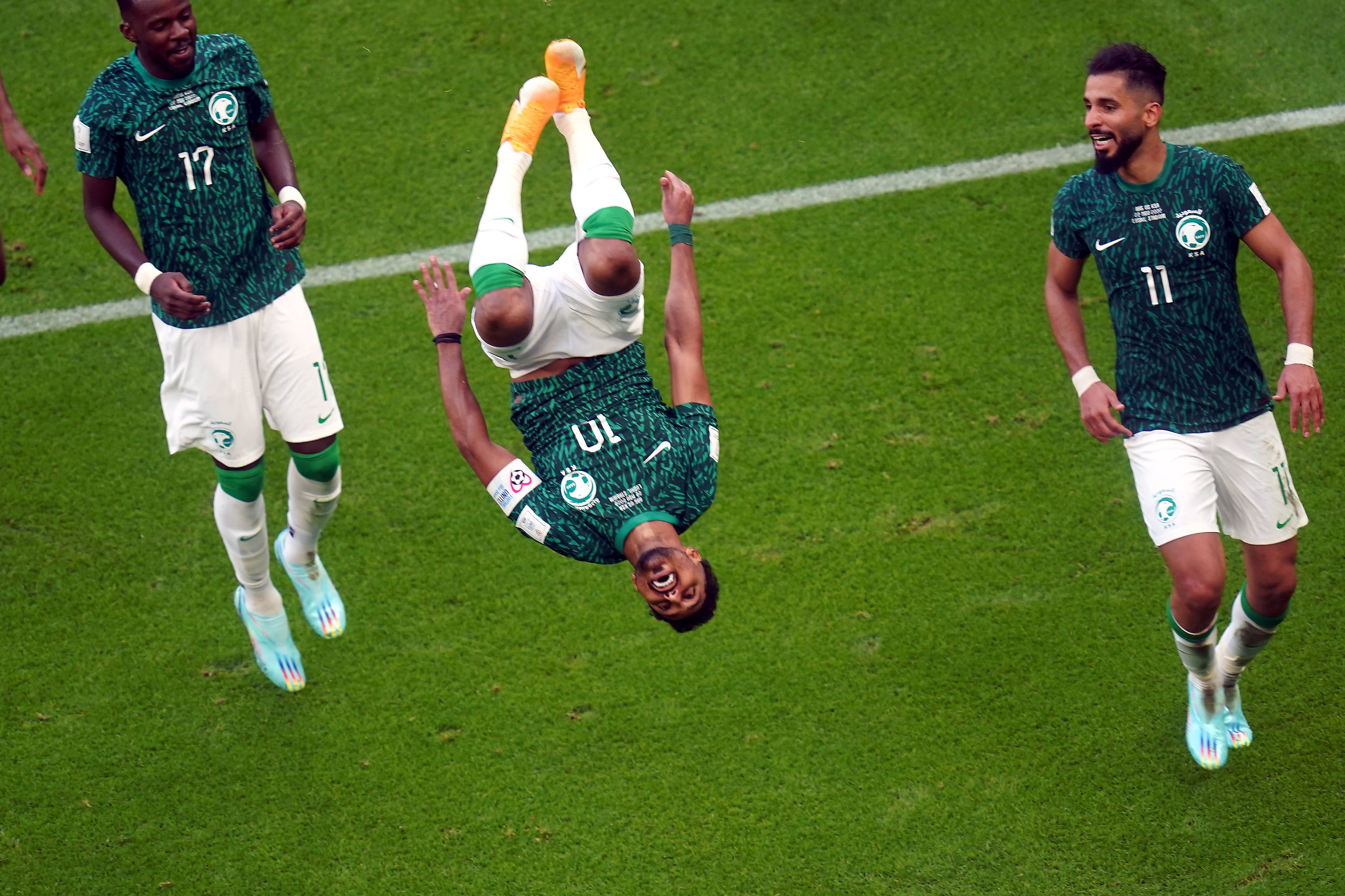 Saudi Arabia pulled off one of the greatest World Cup shocks with a 2-1 win over Argentina (Adam Davy/PA)