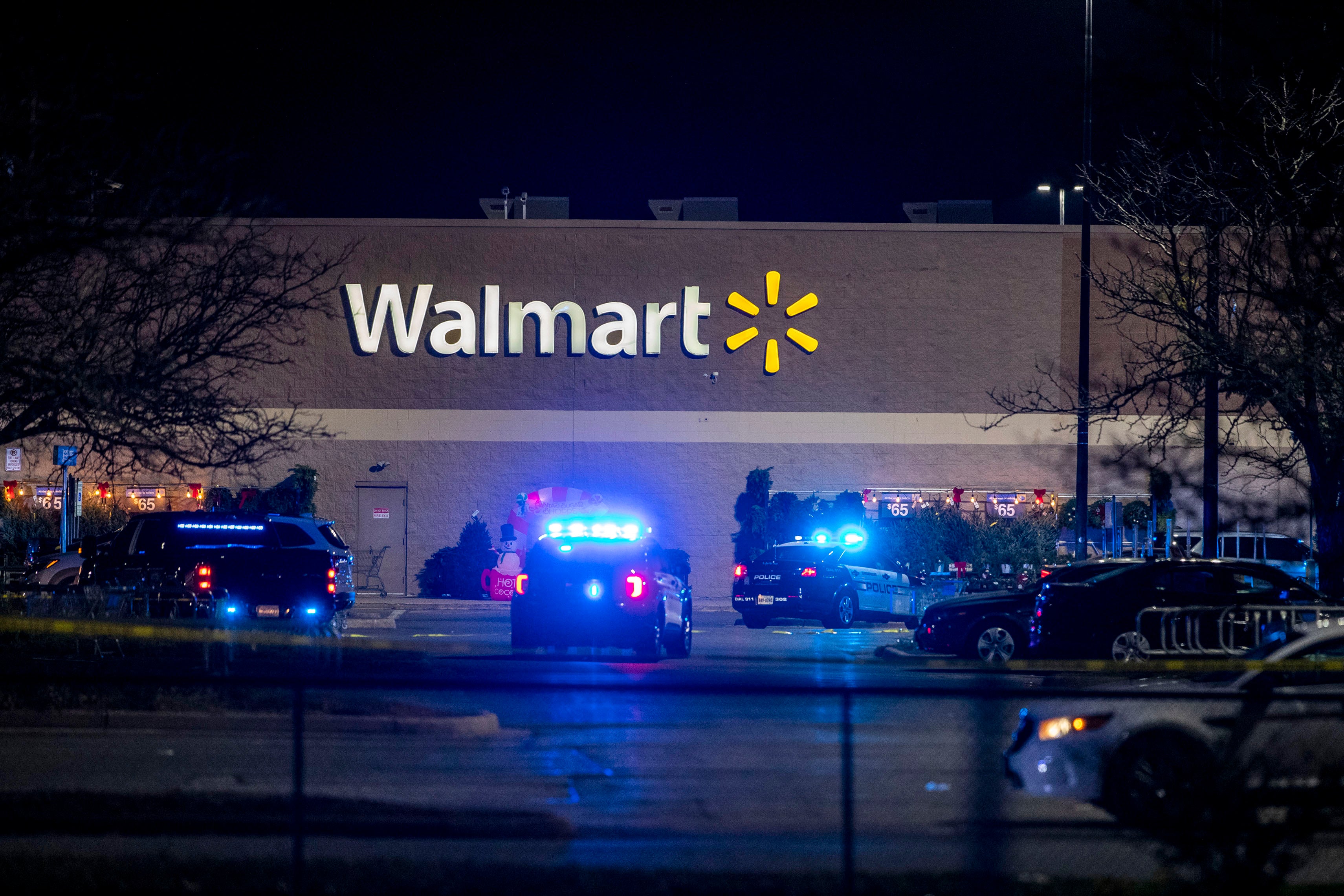 Law enforcement on the scene of the shooting at Walmart