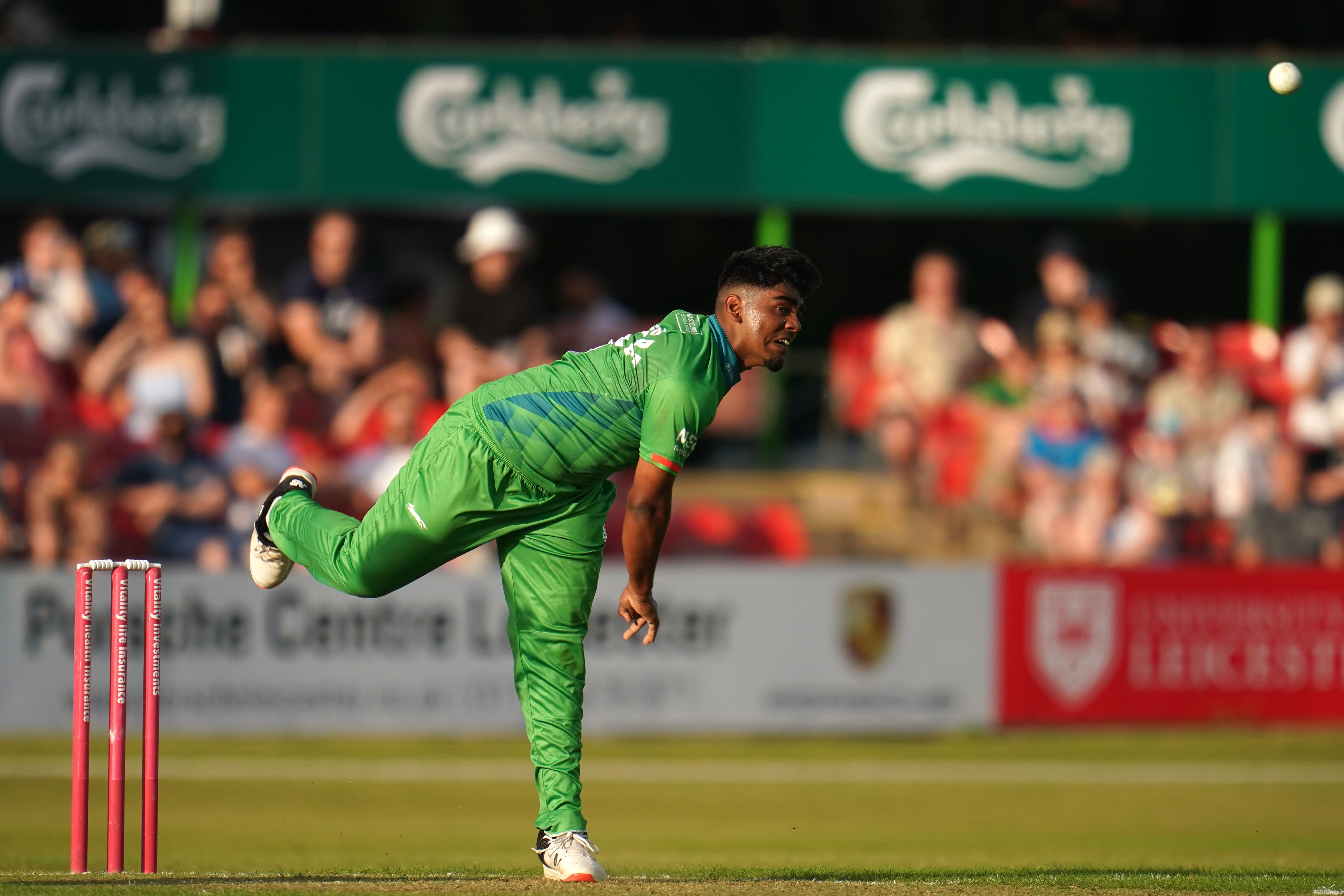 Leicestershire’s teenage leg-spinner Rehan Ahmed
