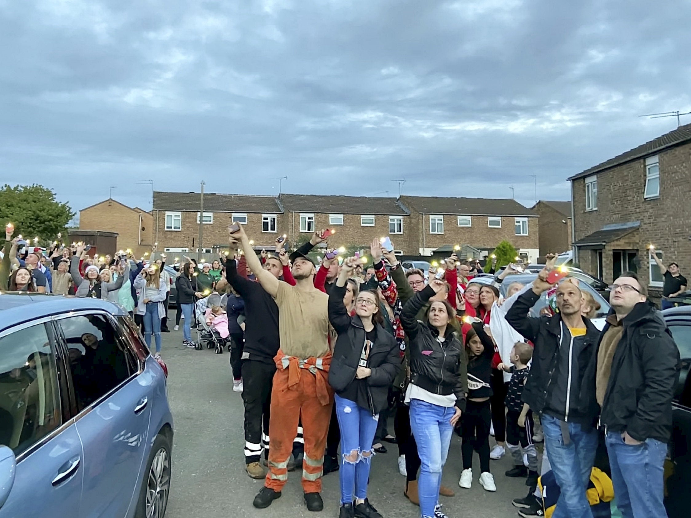 Hundreds of people gathered to wish Matthew Sandbrook a happy early Christmas last autumn