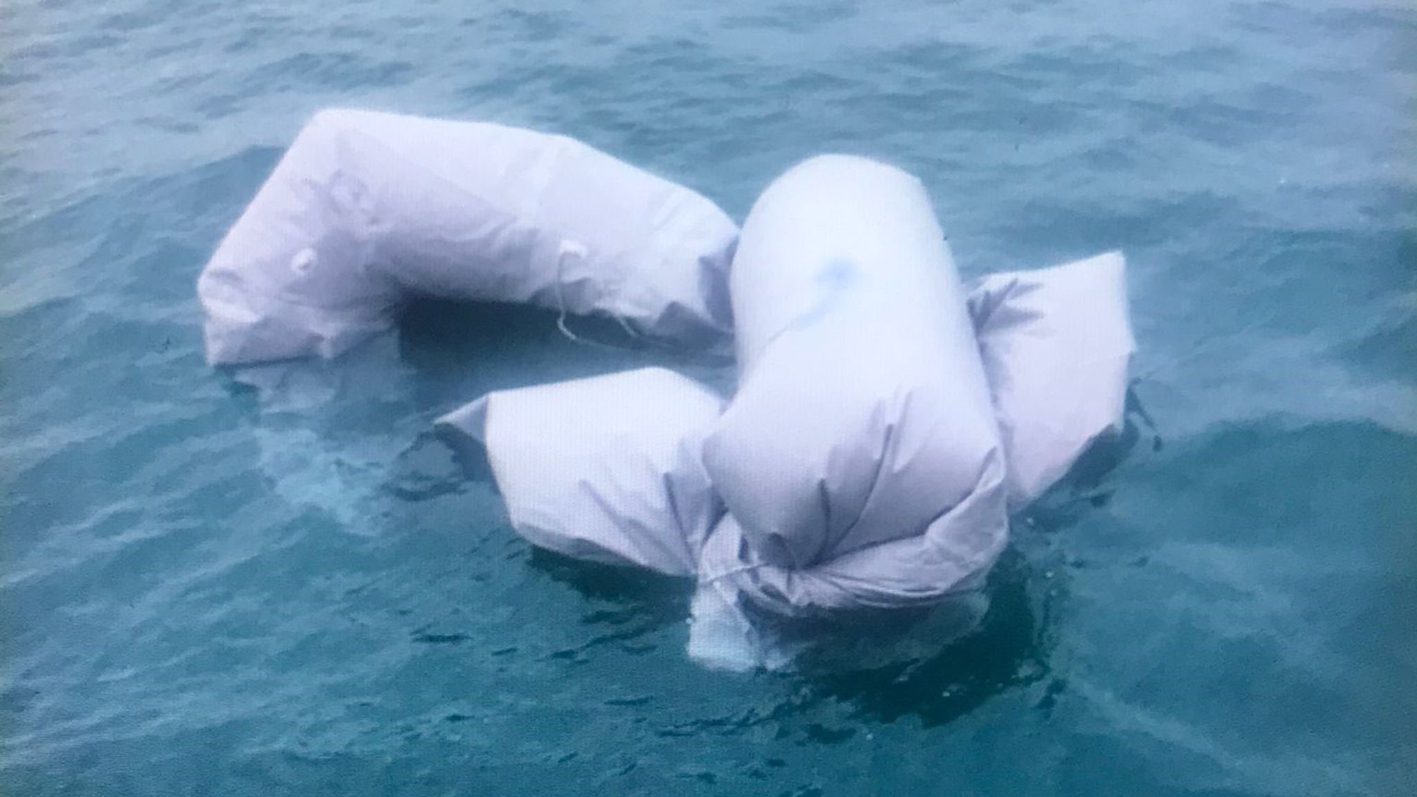 The remnants of the boat in which at least 27 migrants drowned as they tried to cross the Channel