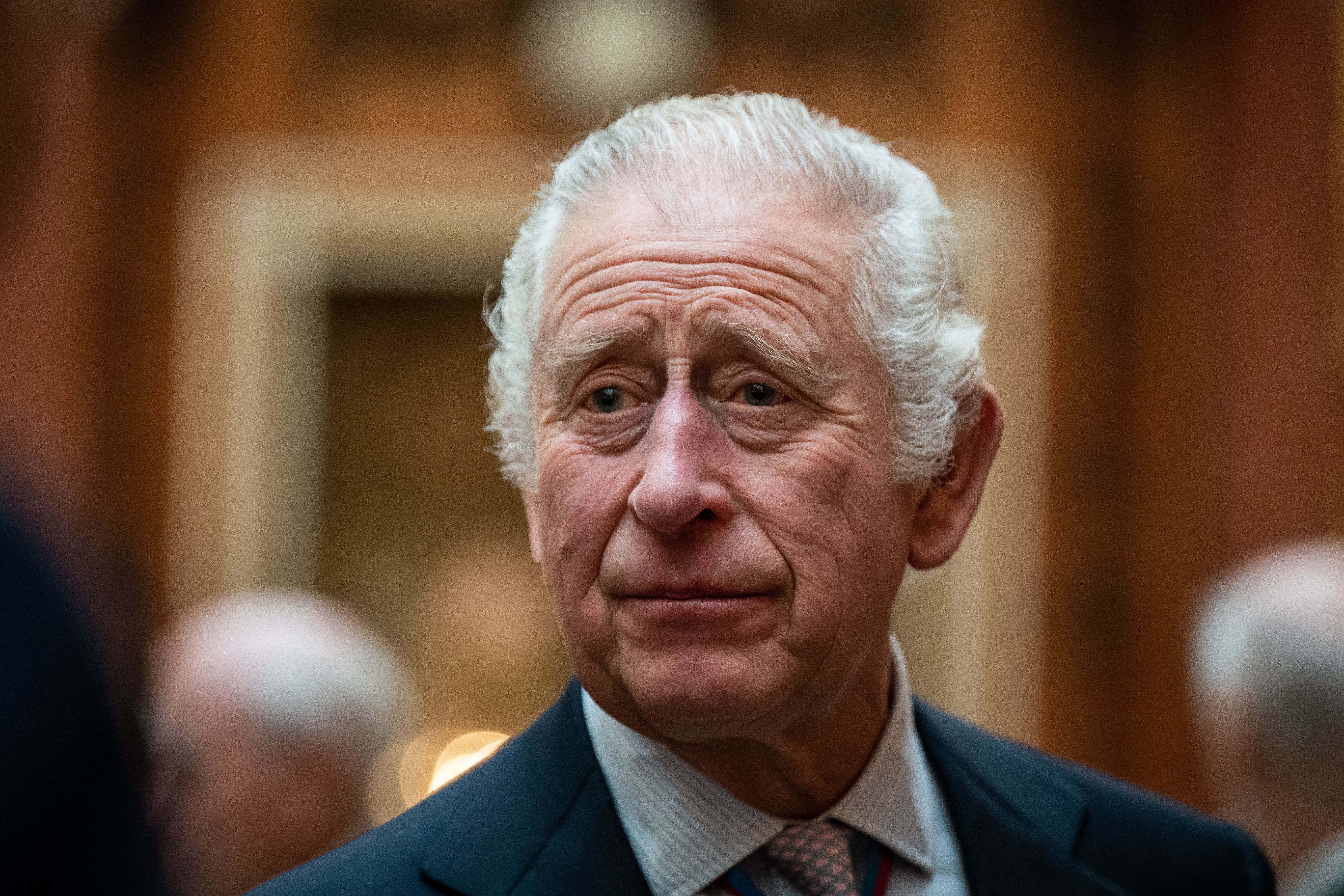 The King during a luncheon for Members of the Order of Merit at Buckingham Palace, London (Aaron Chown/PA)