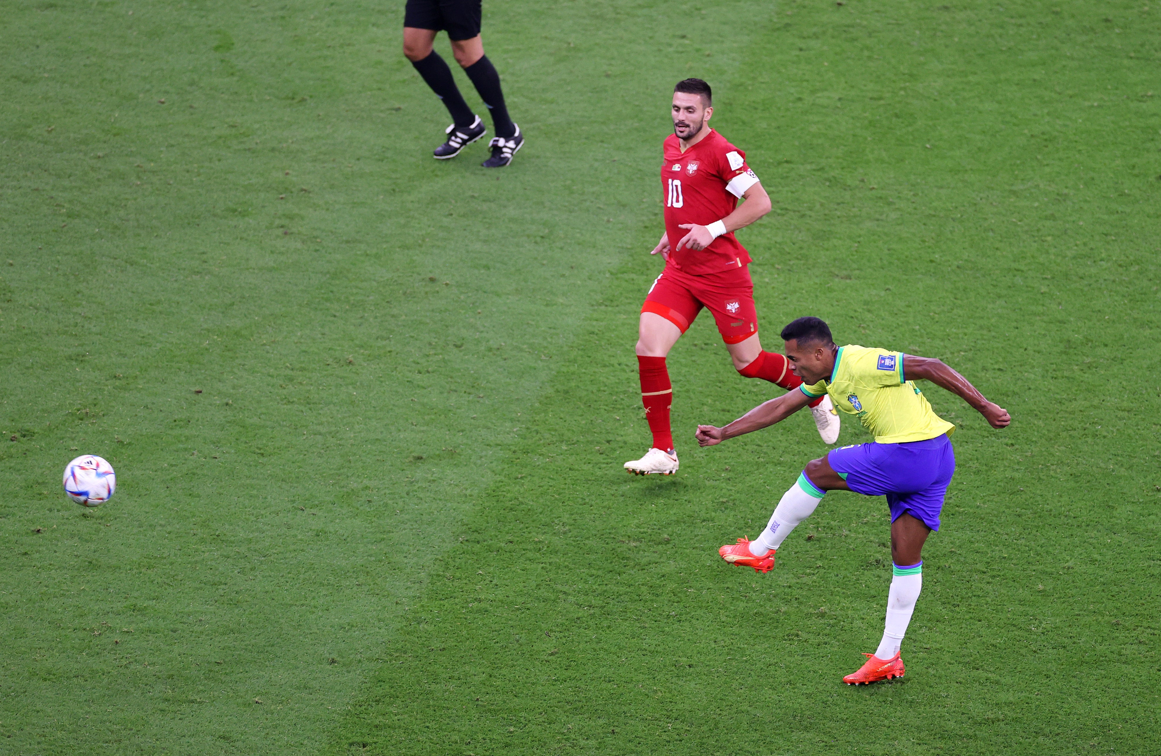 Alex Sandro rifled the post as Brazil chased an opening goal