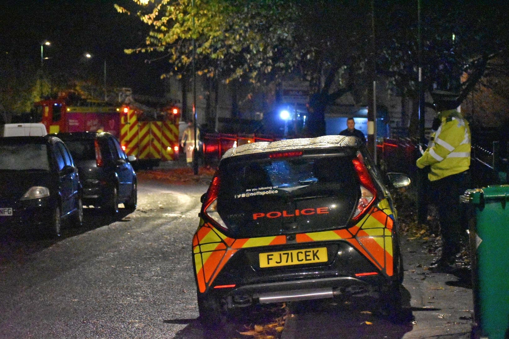 Police at the scene in Nottingham (Matthew Cooper/PA)