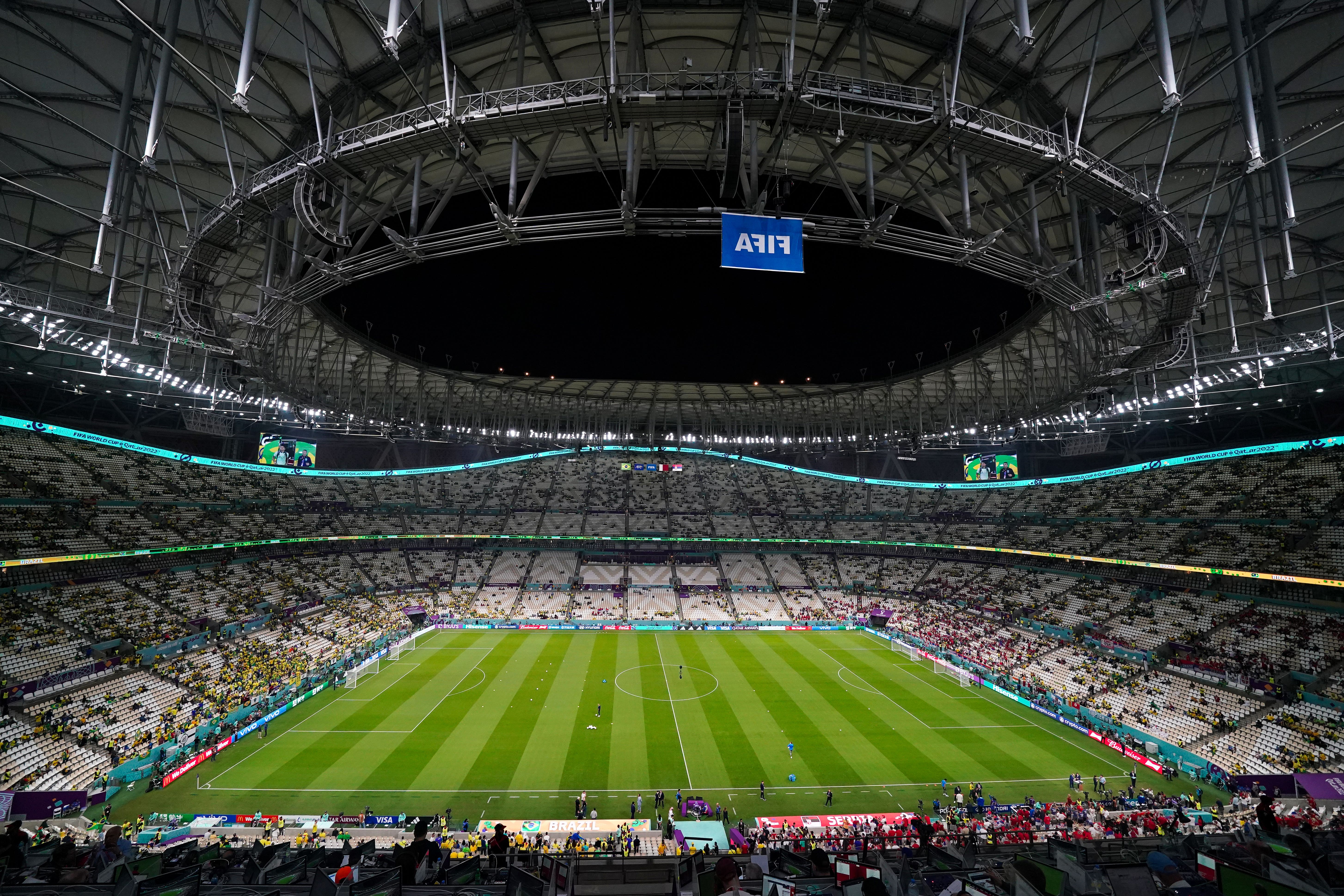 General view inside the ground at the Lusail Stadium (Mike Egerton/PA)