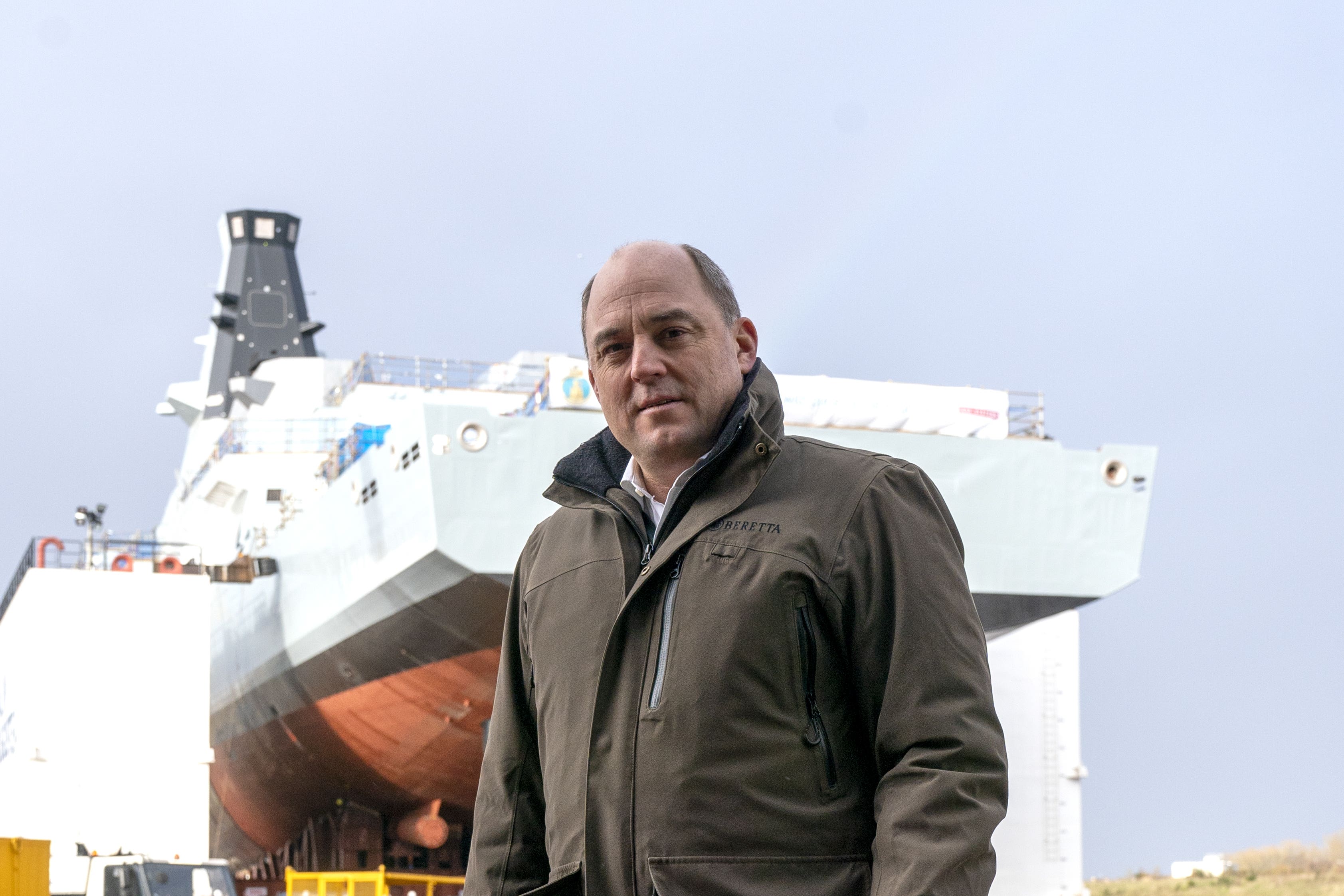 Ben Wallace visited the shipyard in Govan, Glasgow, on Friday (Jane Barlow/PA)