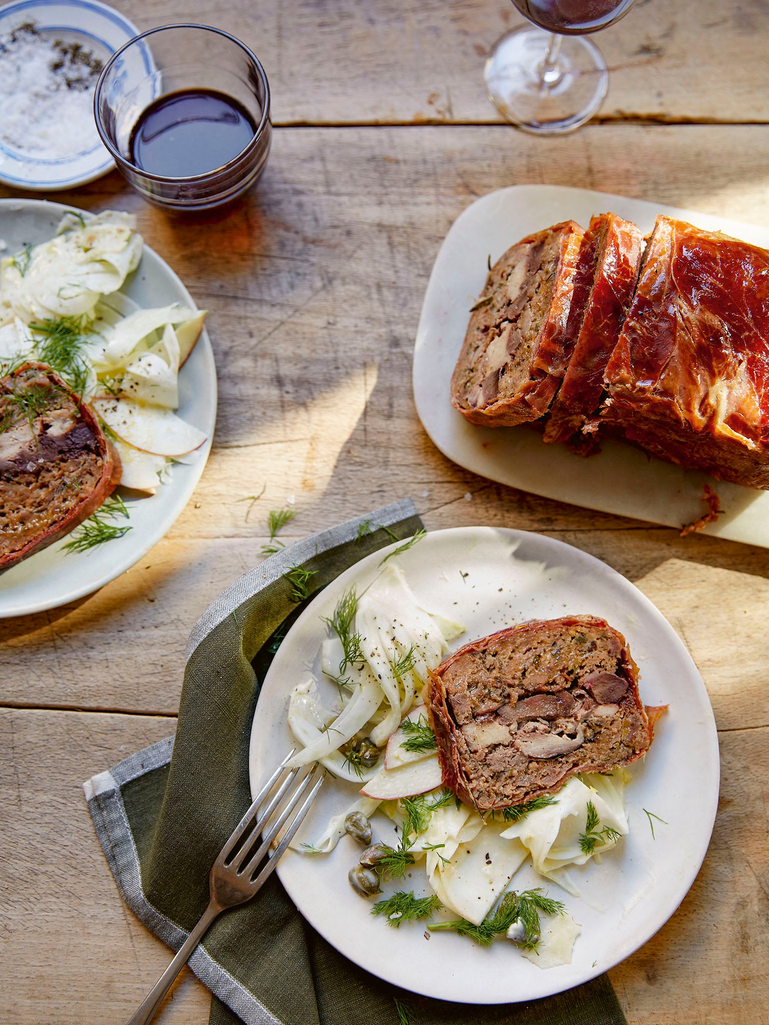 No need to be neat when cutting up meat for a terrine