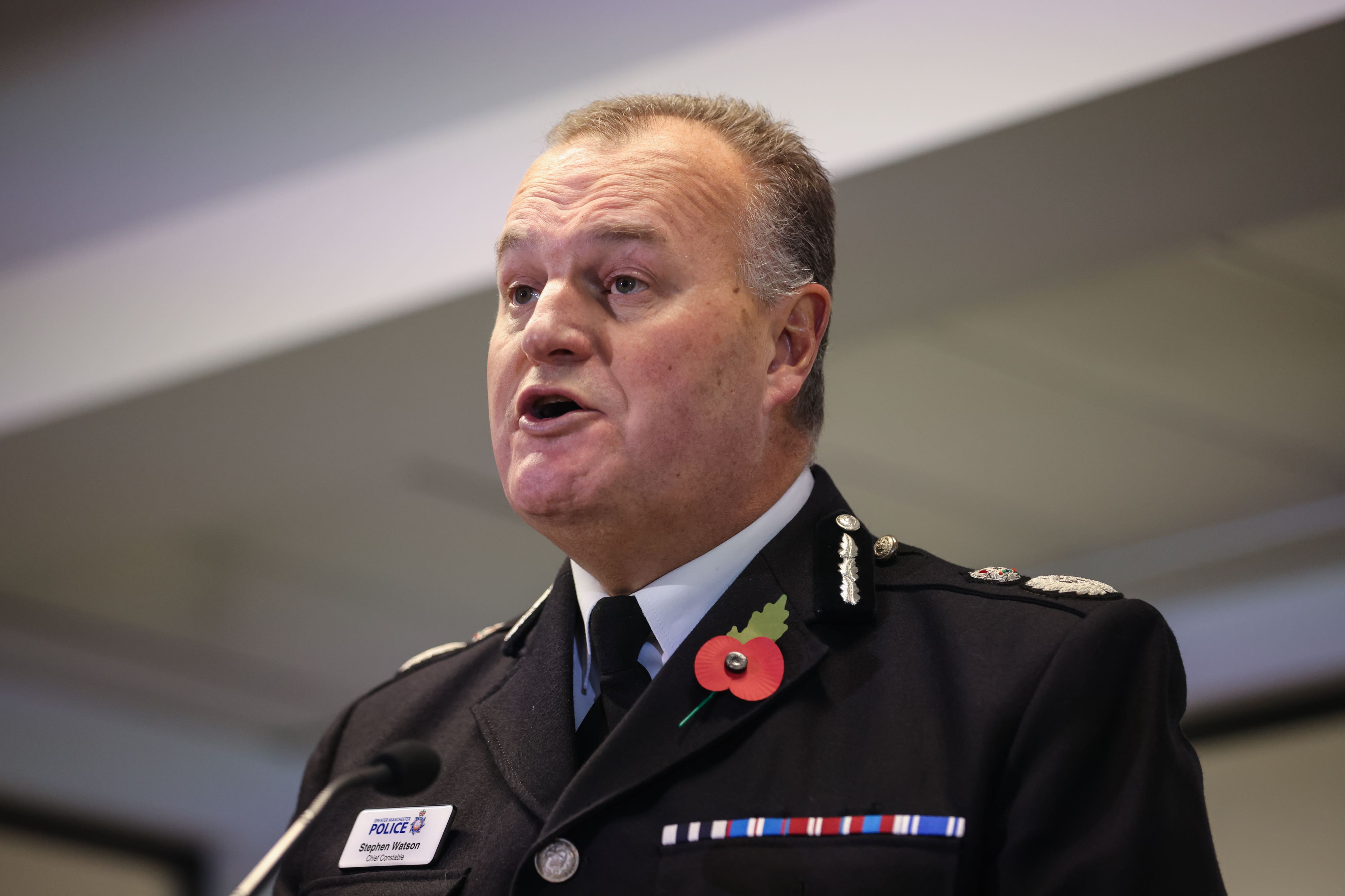 The chief constable of England’s third biggest police force Stephen Watson