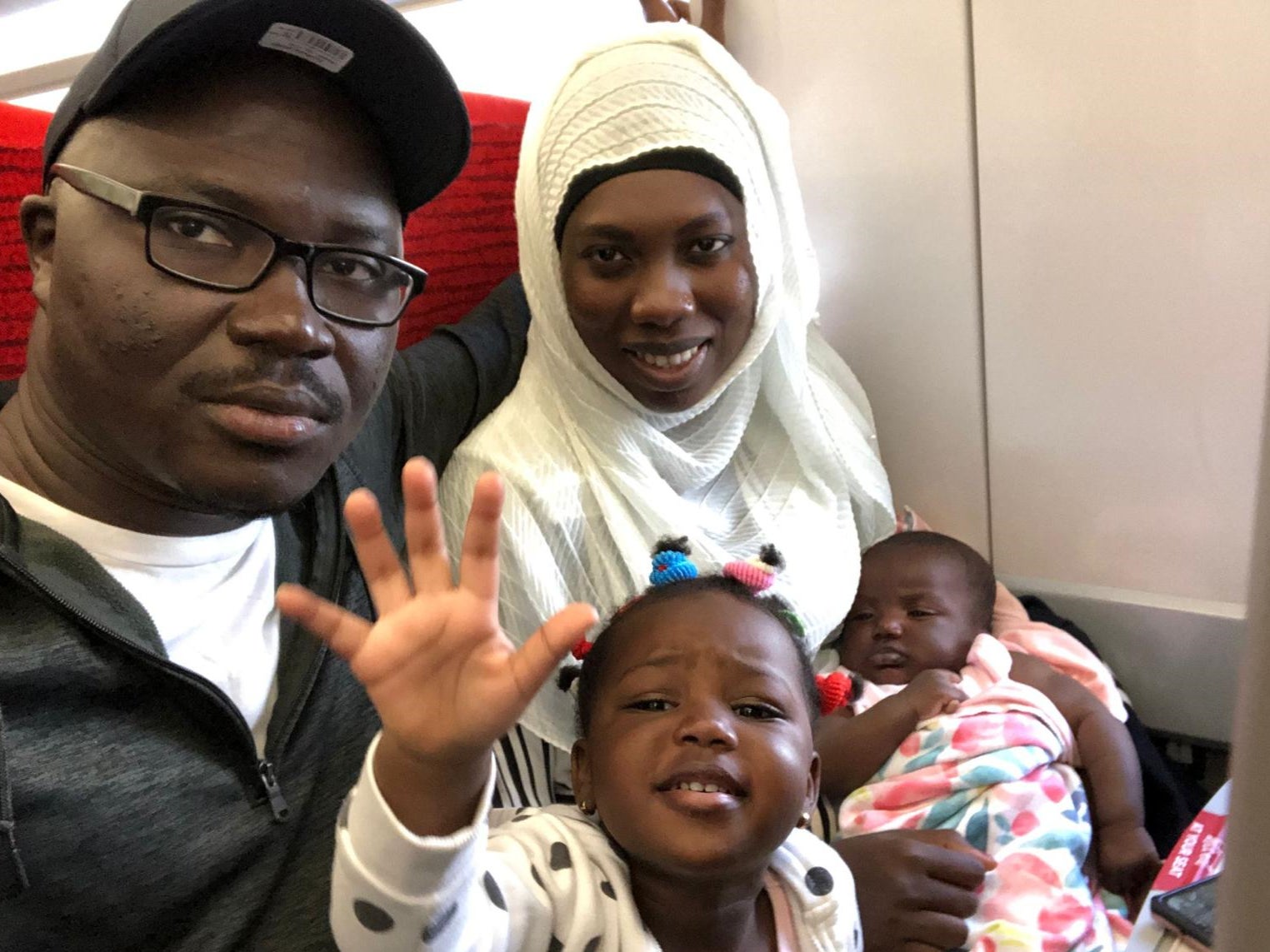 Aboubacarr Drammeh, his wife Fatoumatt and daughters Fatimah and Naeemah