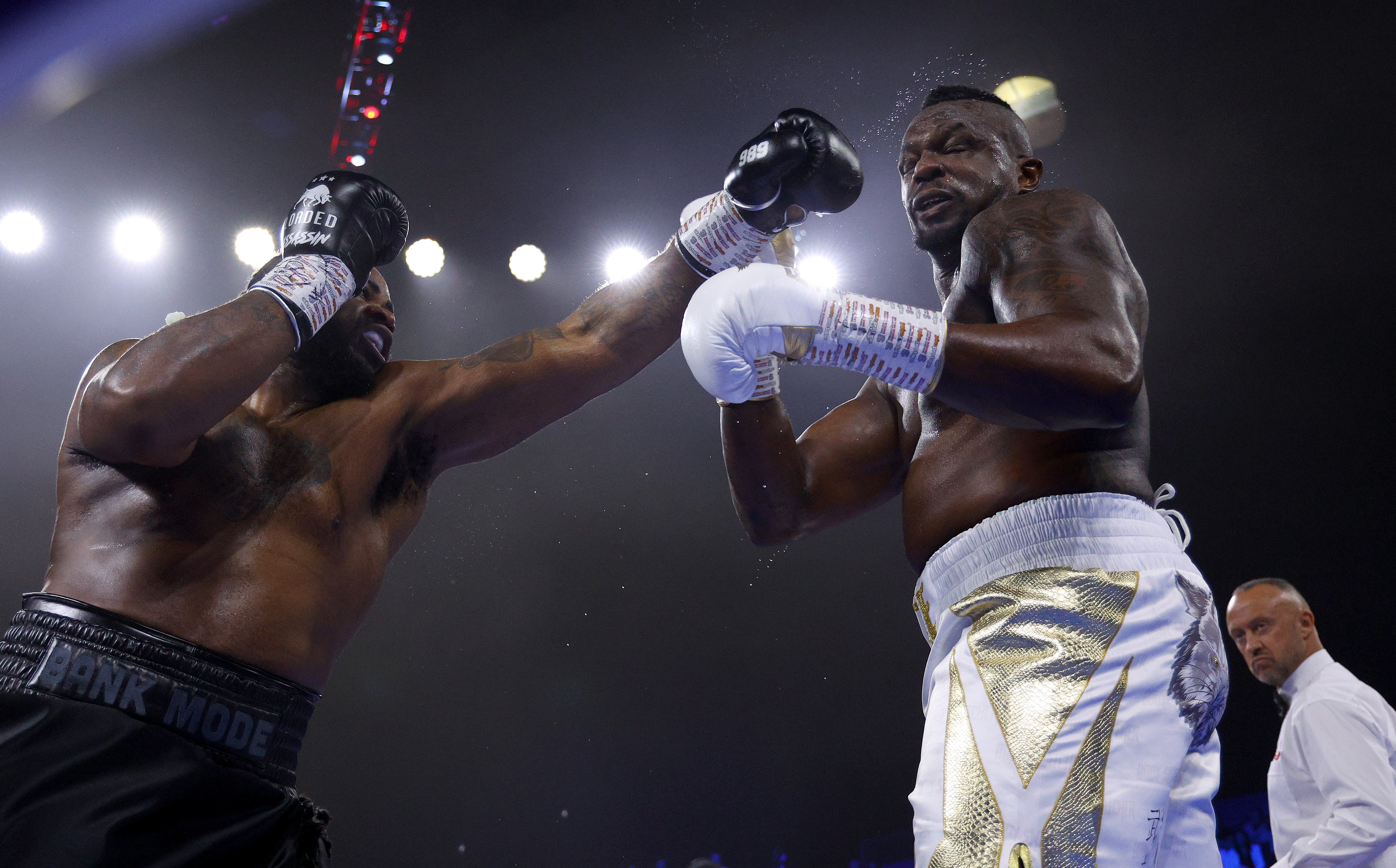 Whyte is struck by a jab from Franklin