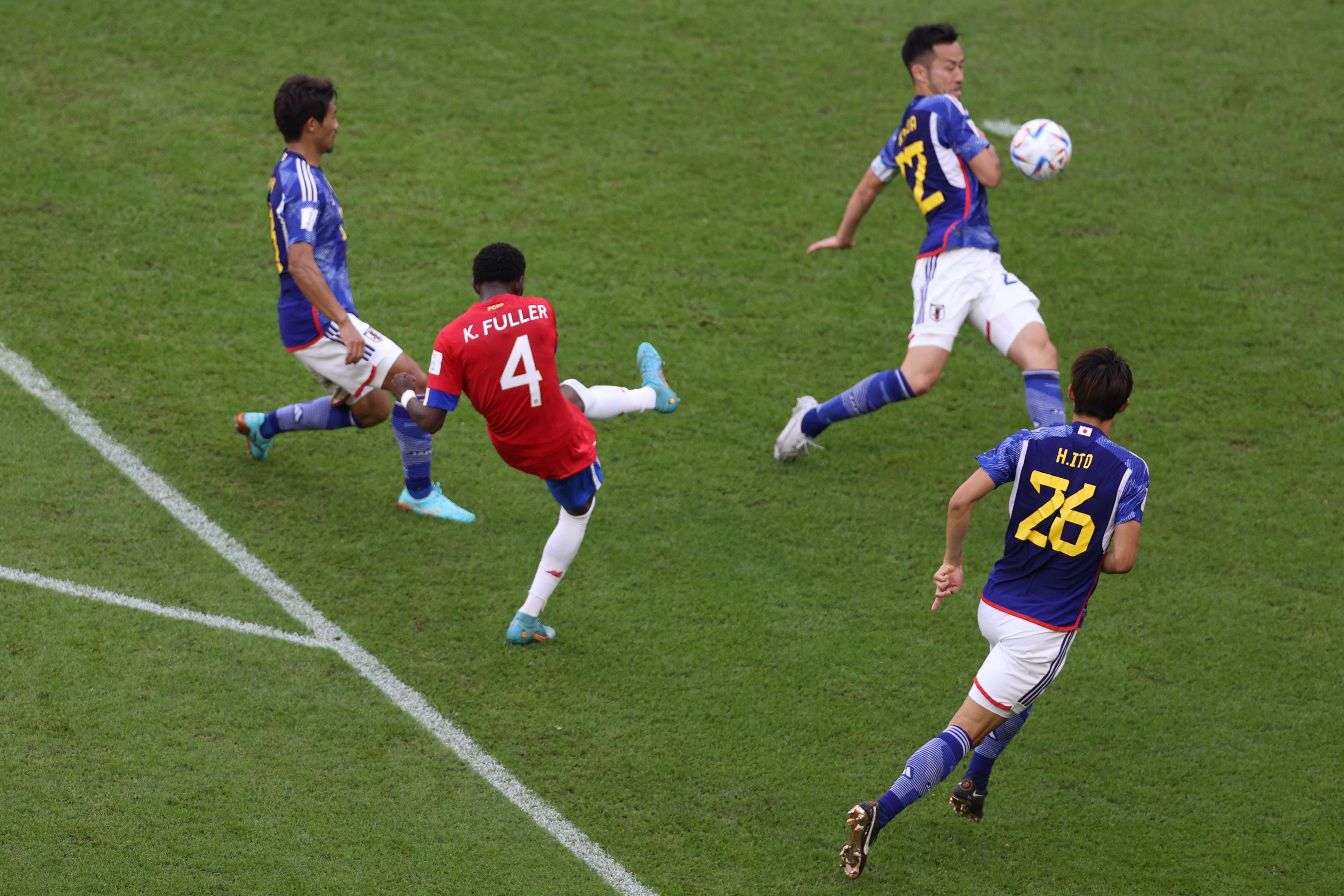 Costa Rica defender Keysher Fuller scores