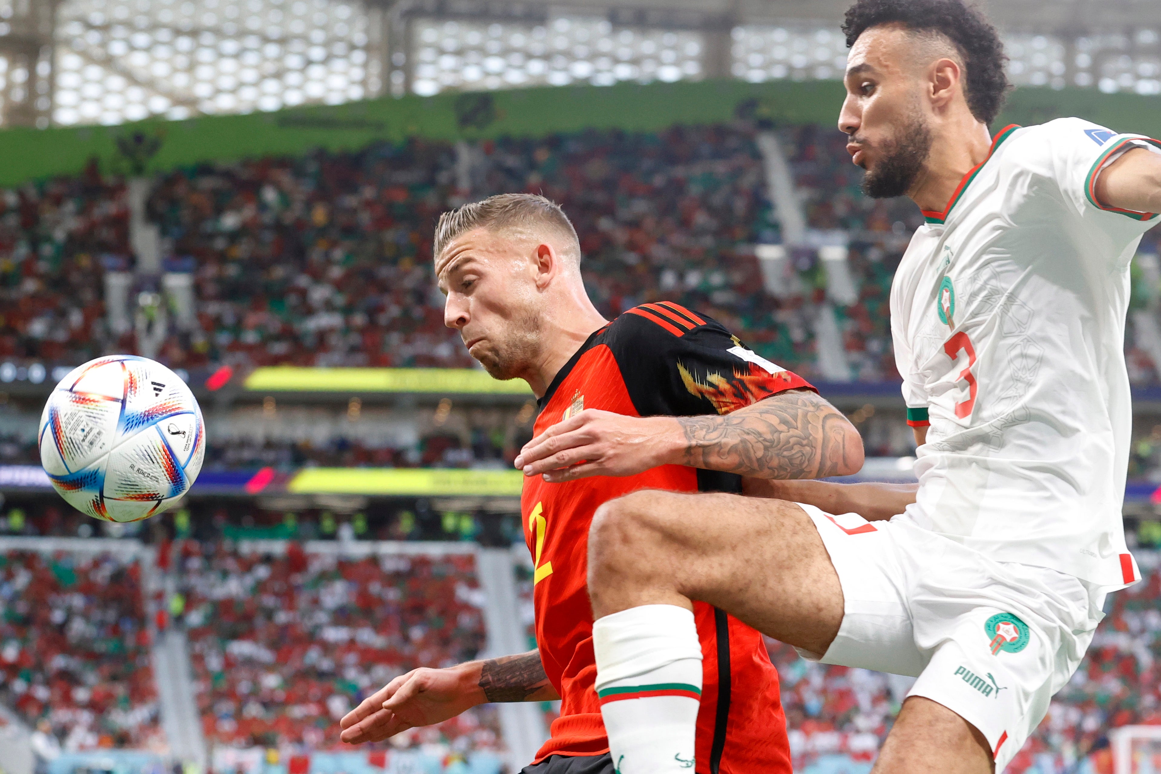 Toby Alderweireld in action in the centre of Belgium’s defence