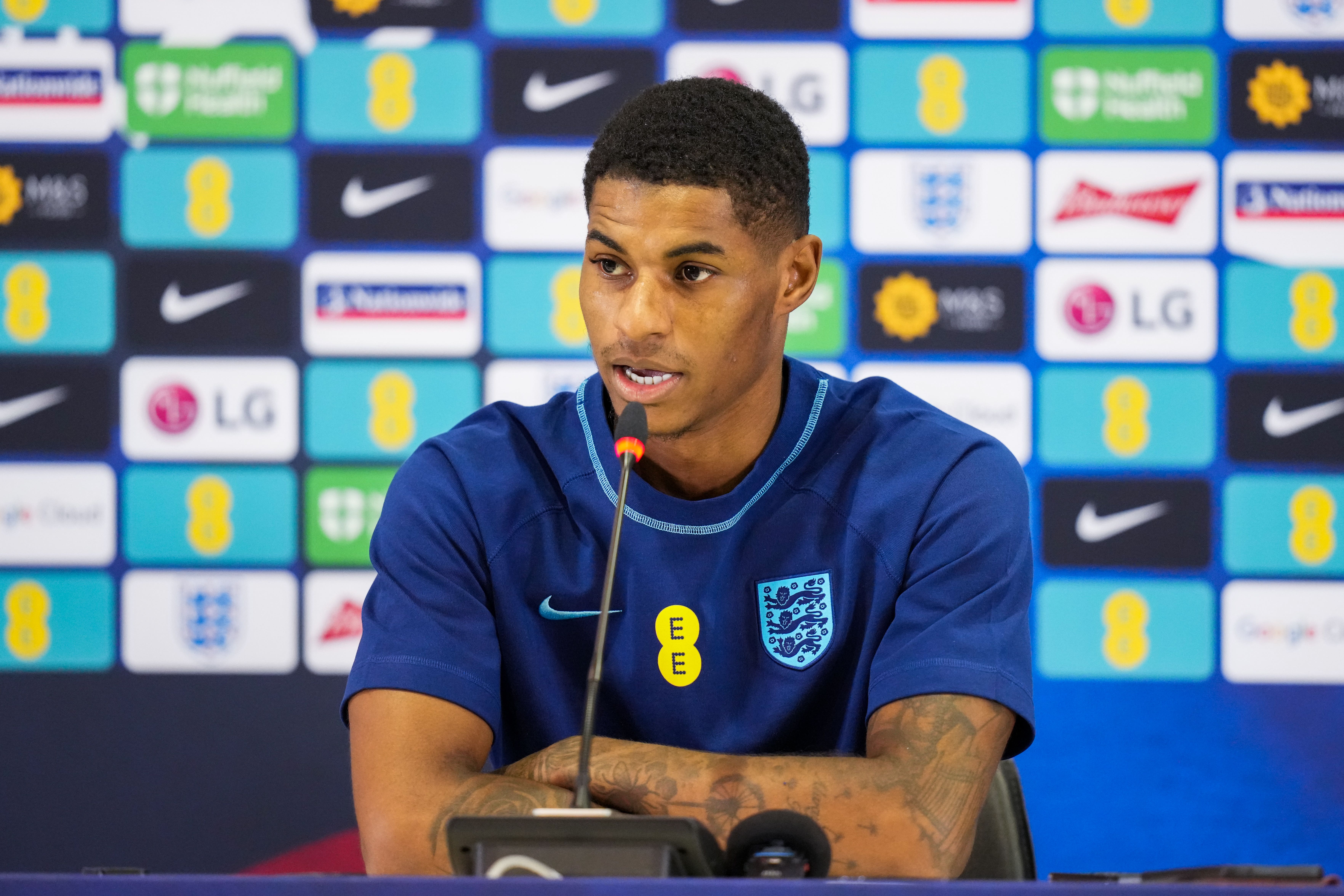 Marcus Rashford says England training quality has improved under Gareth Southgate (Peter Byrne/PA Images).