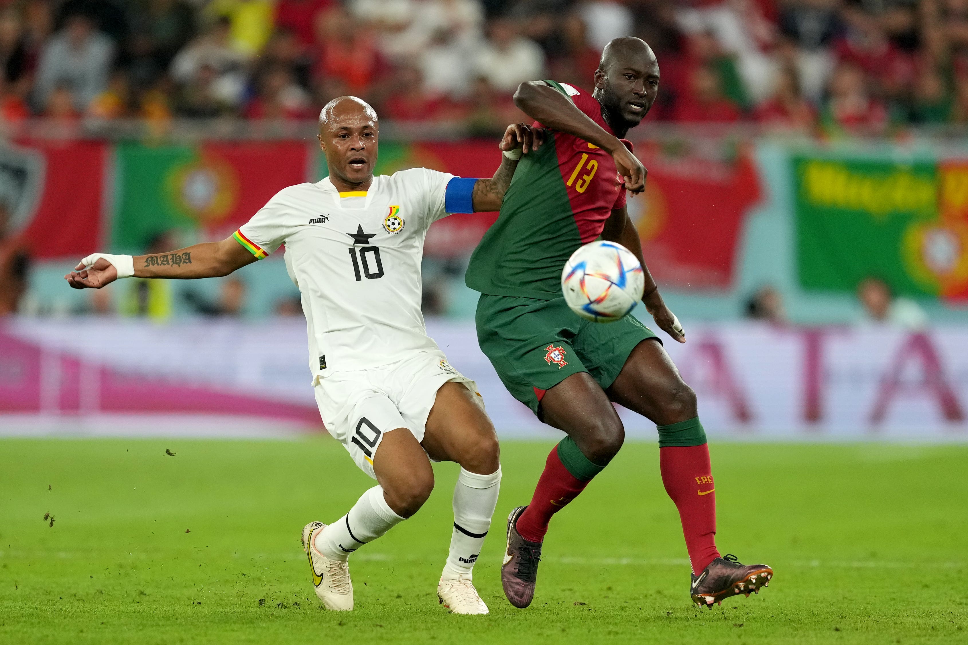 Danilo Pereira (right) in action for Portugal (Martin Rickett/PA).