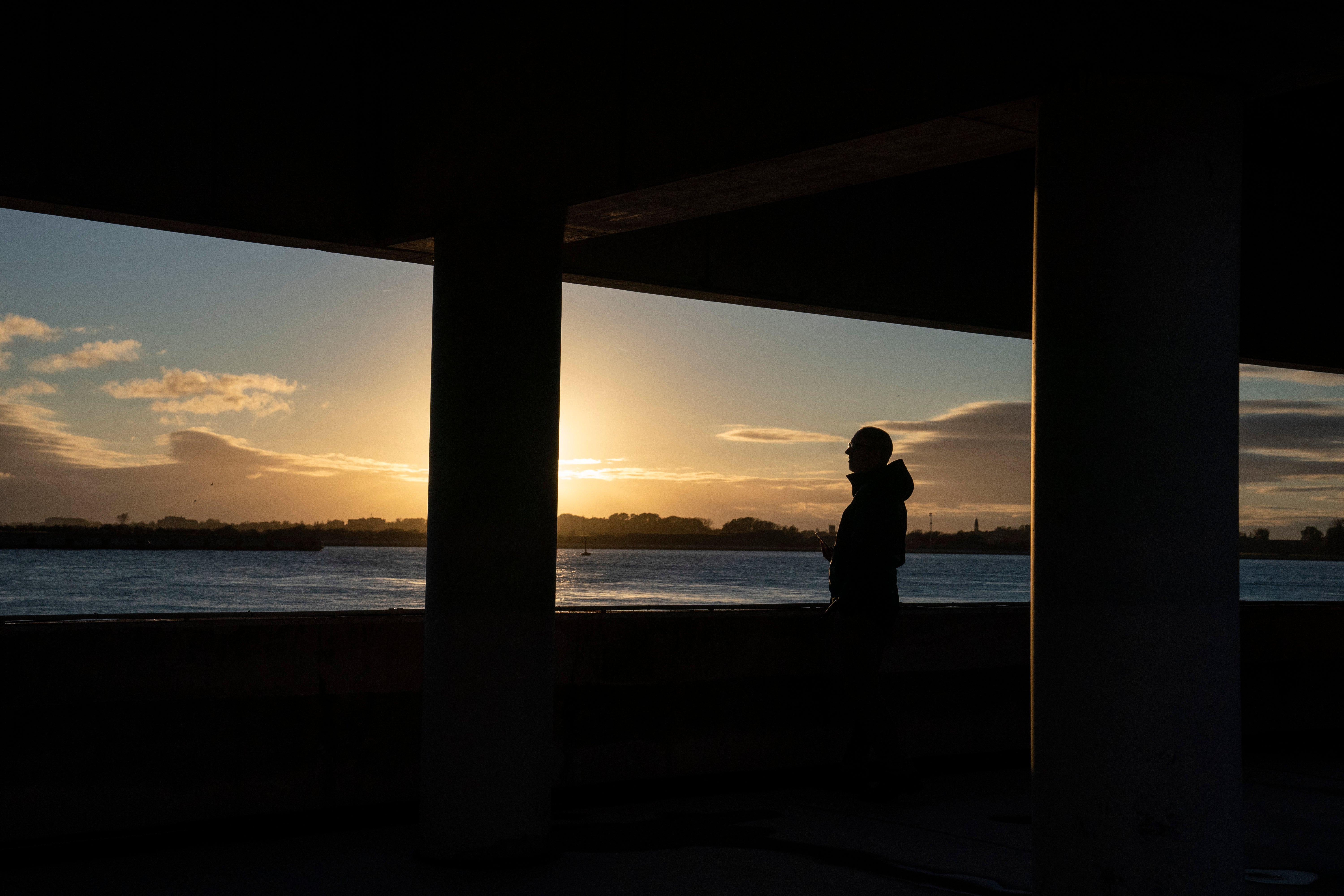 Giovanni Zarotti, the technical director for the Consorzio Venezia Nuova, at the artificial island