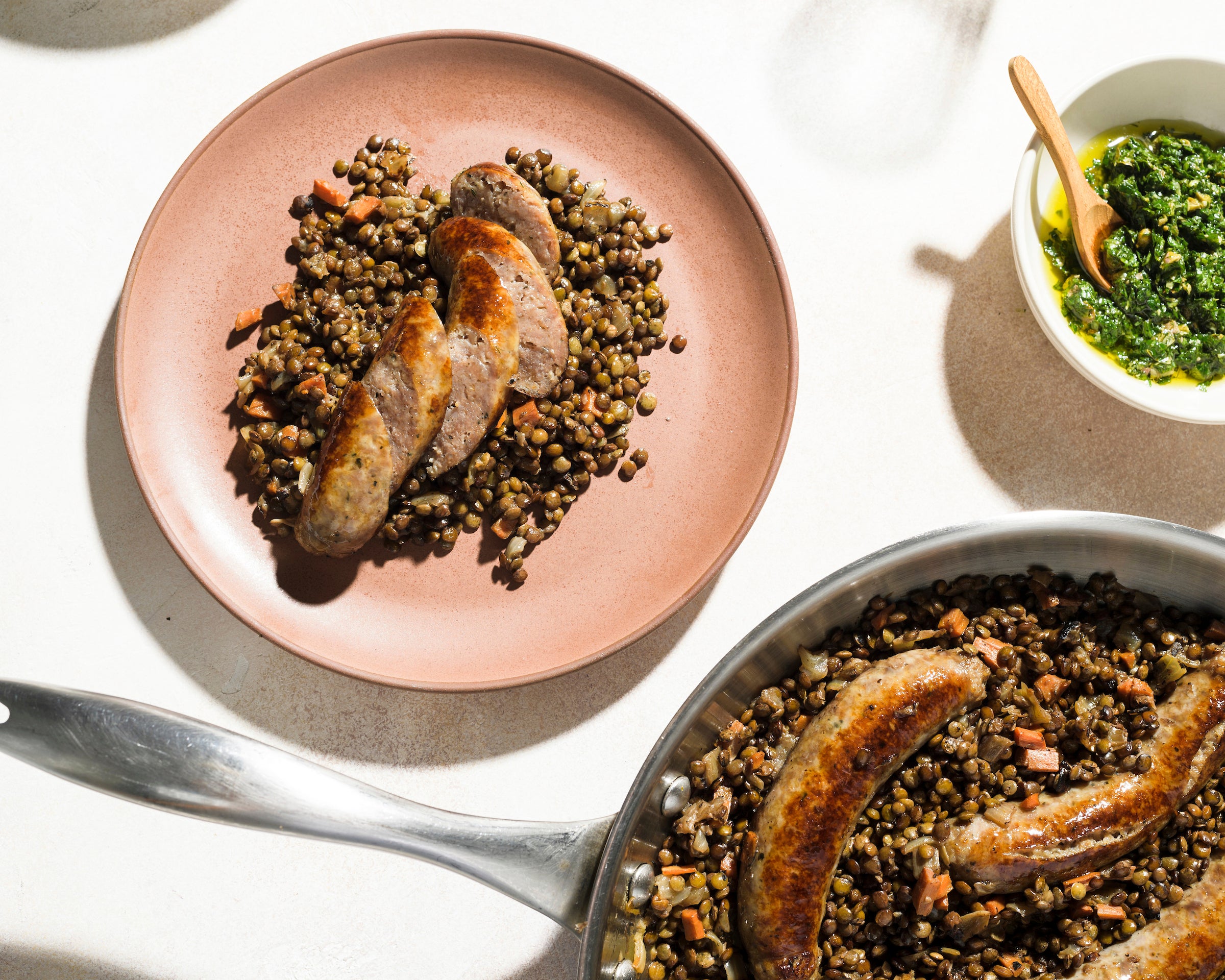 Food-MilkStreet-- Braised Sausages with Lentils