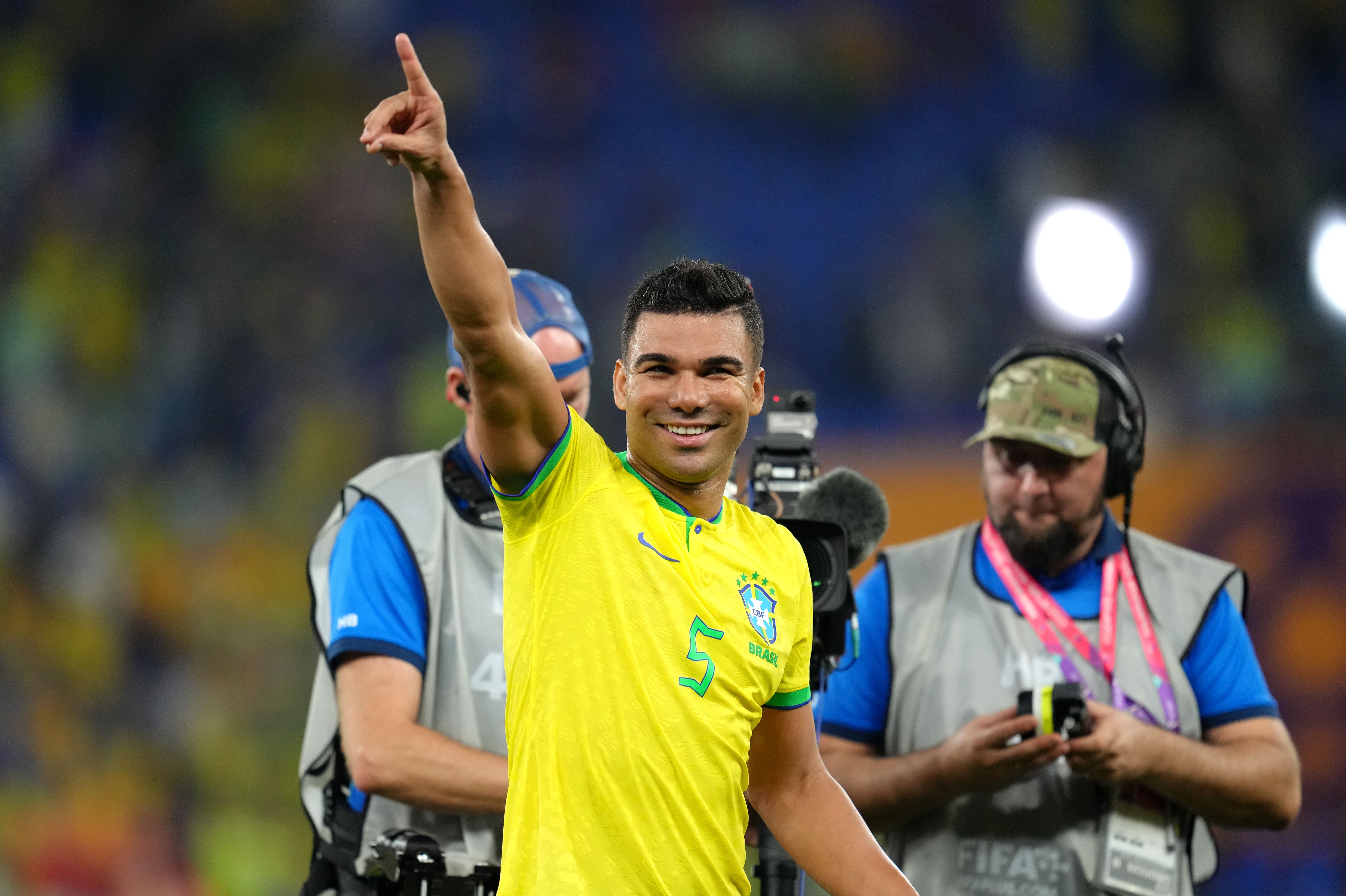 Casemiro pulled the strings as one of Brazil’s best performers despite their quarter-final exit (Nick Potts/PA)