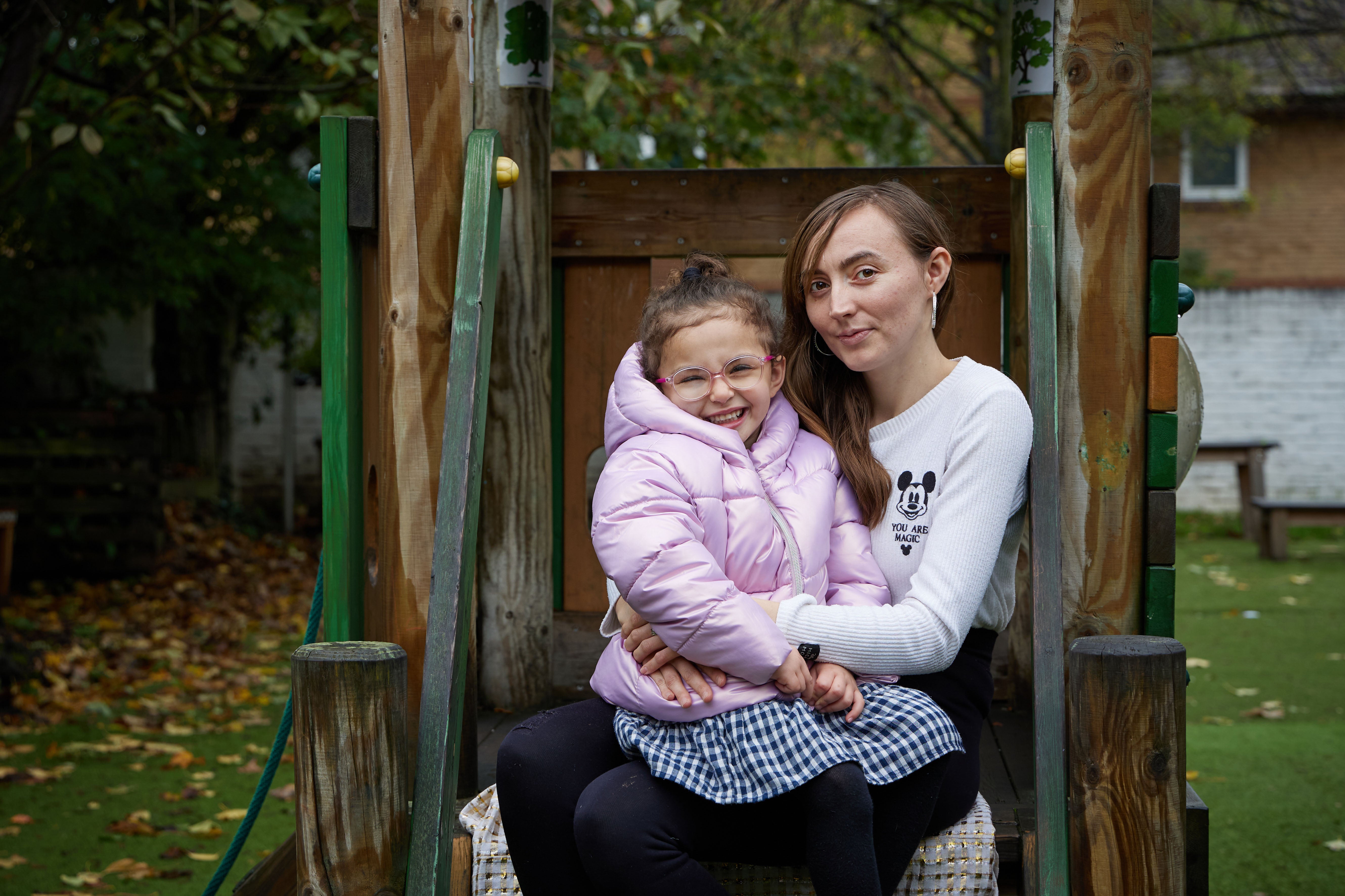 Kayleigh and her four-year-old daughter Alessia