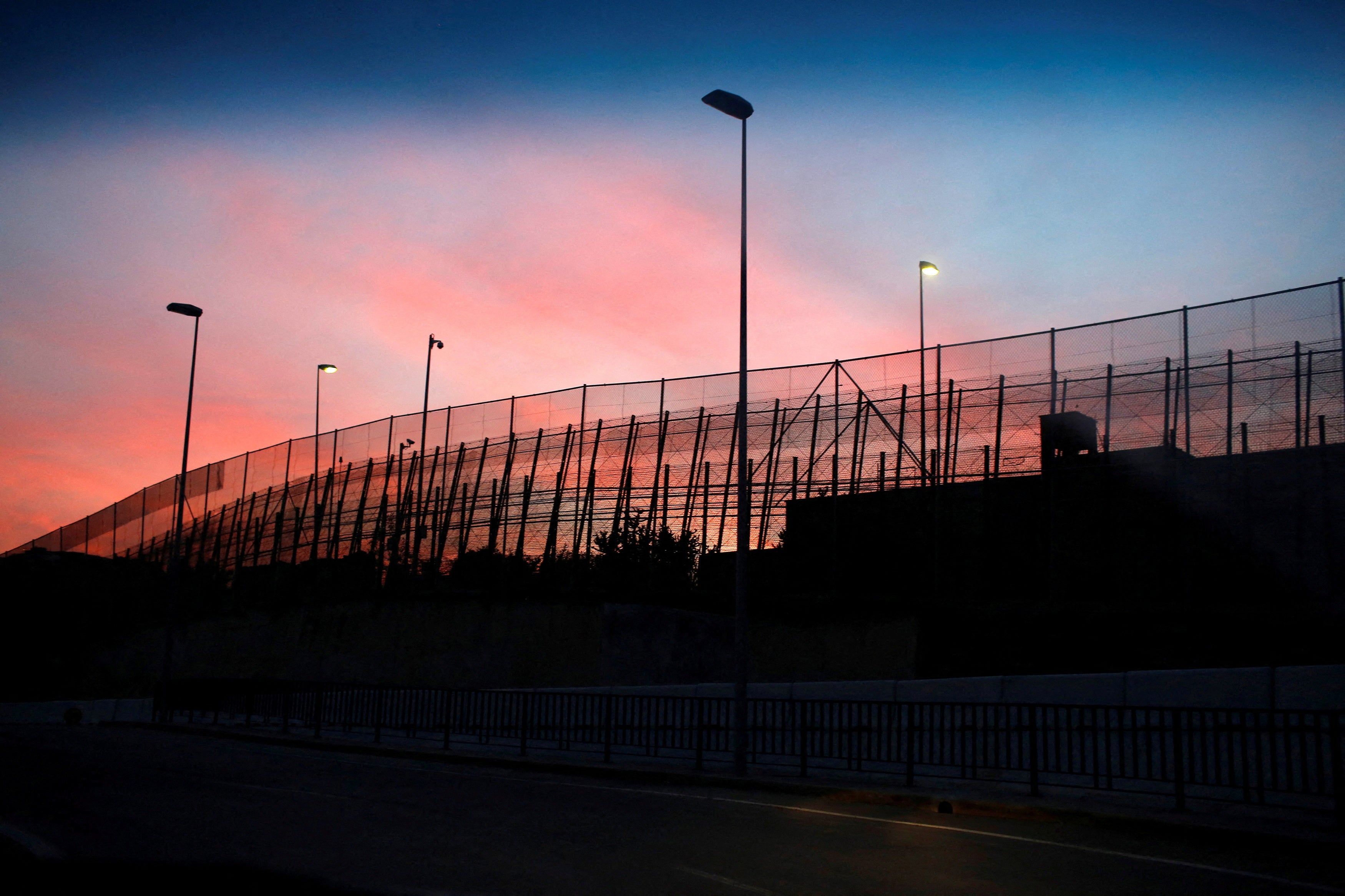 The border fence between Morocco and Spain’s North African enclave Melilla