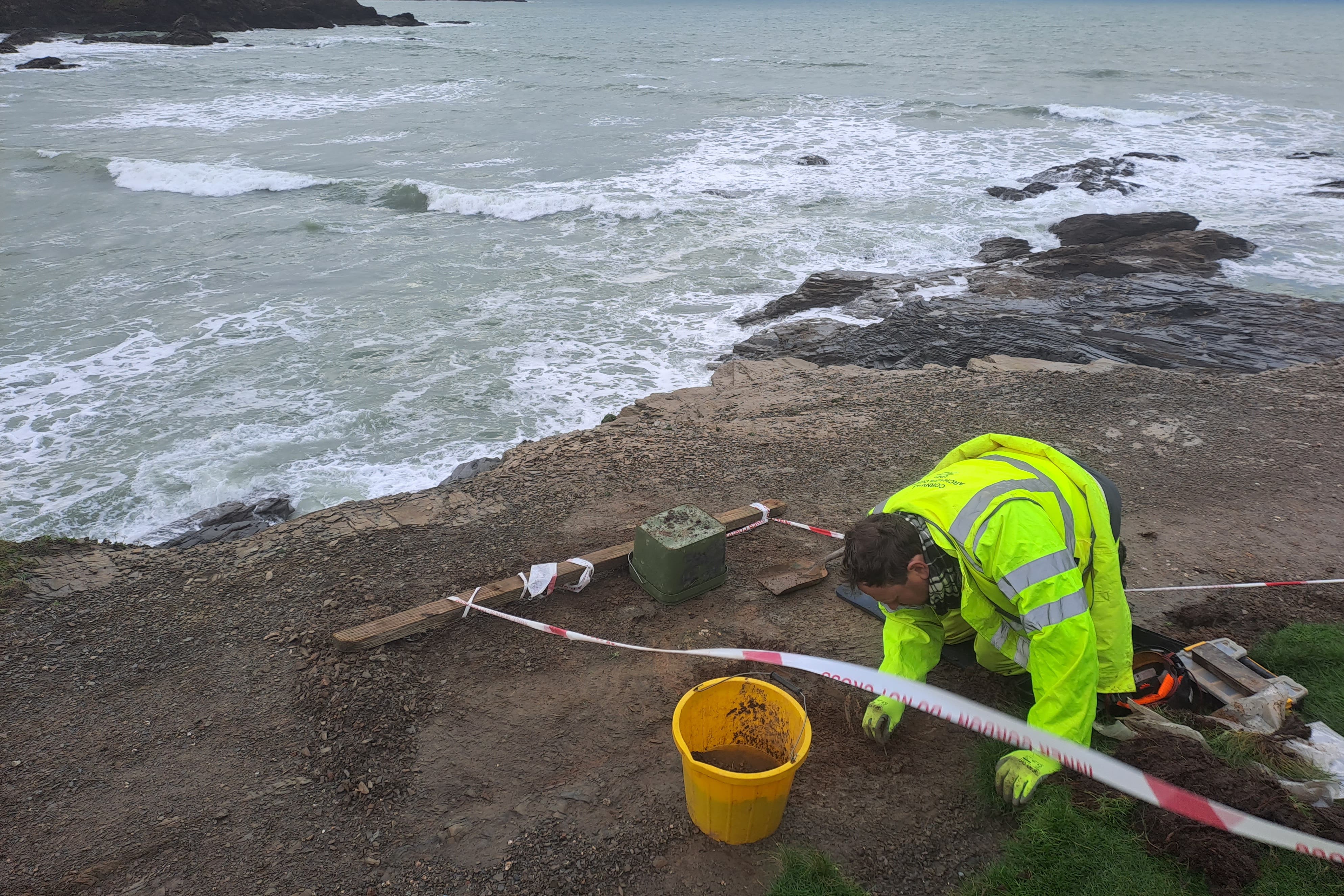 The discovery at Trevone and overlooking Newtrain Bay, near Padstow, was made by a member of the public following erosion (PA)