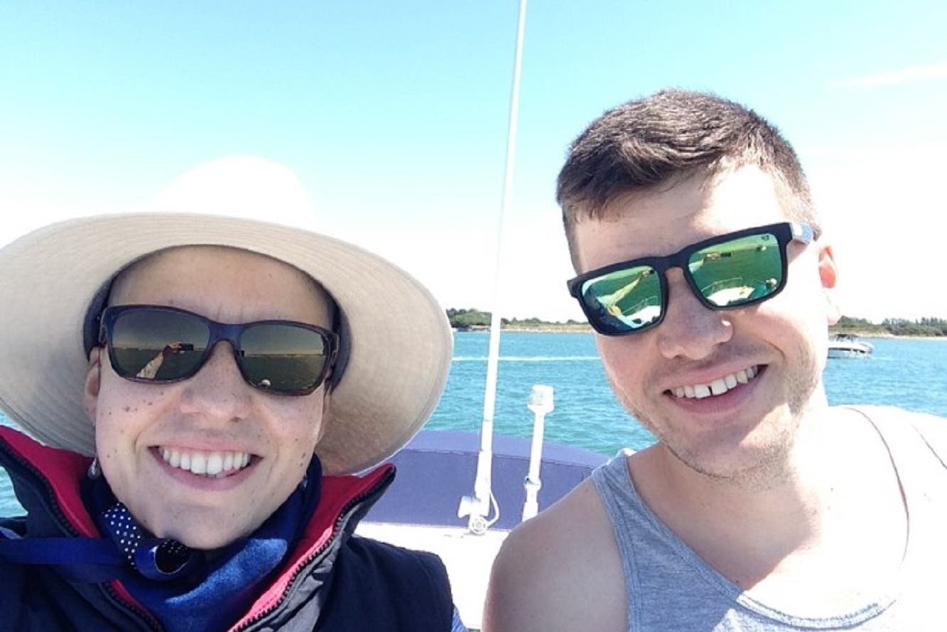 Kate Corney with her brother Sam Corney (University Hospital Southampton/Kate Corney/PA)