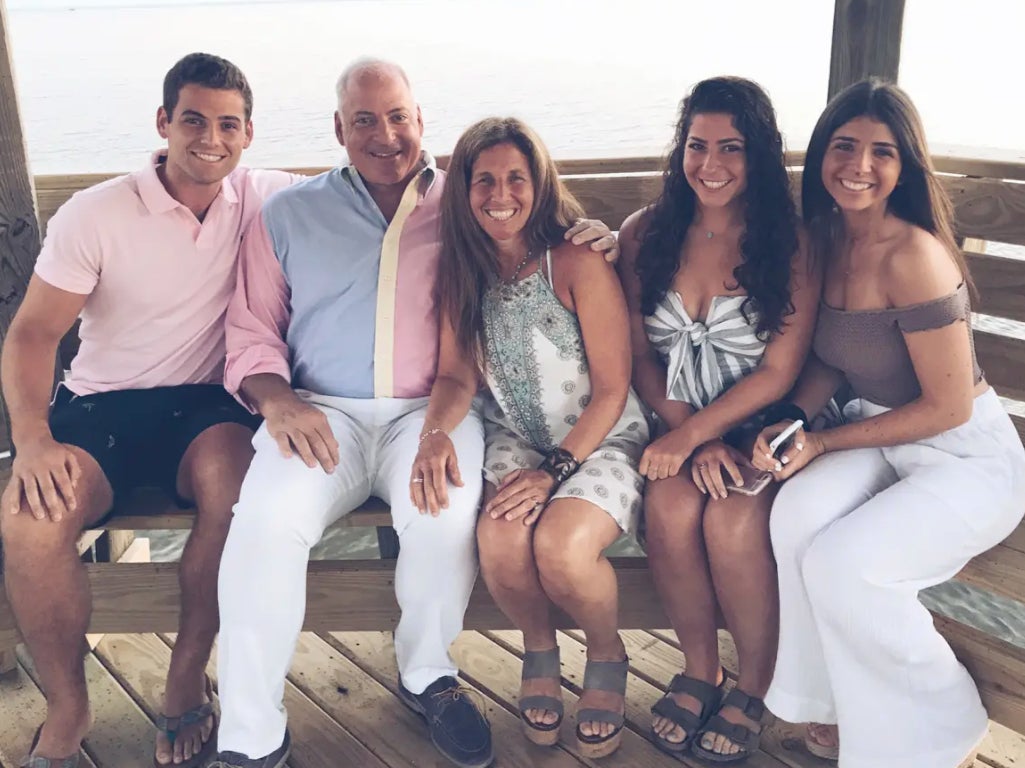 The Wiener family. From left: Zachary Wiener, 23, Lewis Wiener, 60, Alisa Wiener, 52, Lindsay Wiener, 19, and Jillian Wiener, 21