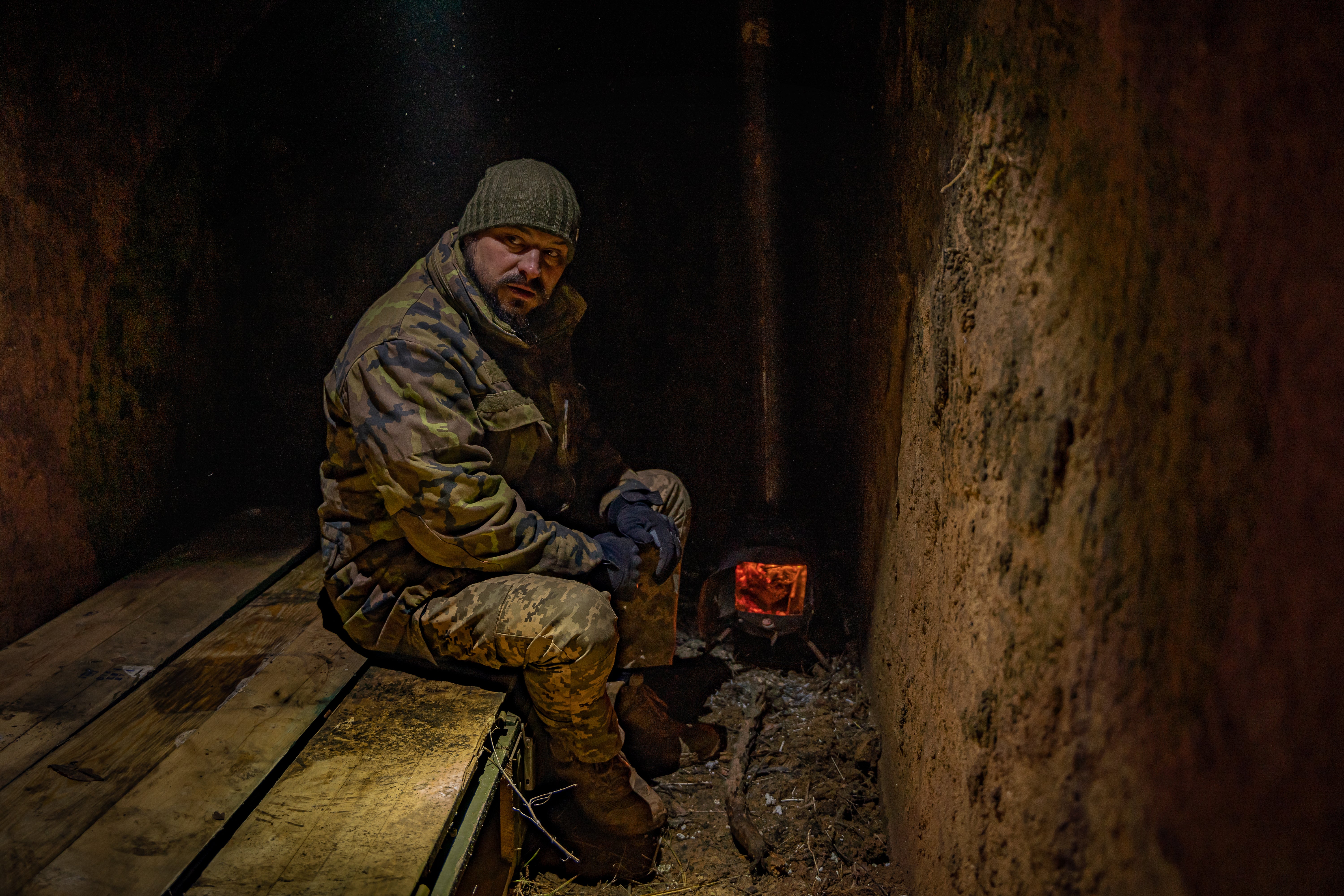 Inside a trench where members of the territorial defence helped coordinate partisan activity outside Izyum