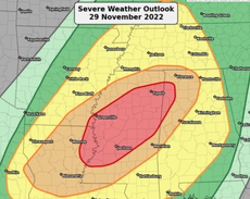 Tornado watch - live: Two dead in Alabama as storms tear through South leaving thousands without power