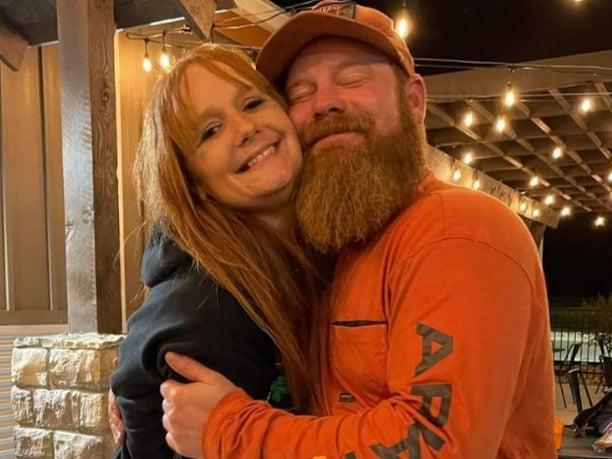 Brenda Flint with her late husband, musician Jake Flint