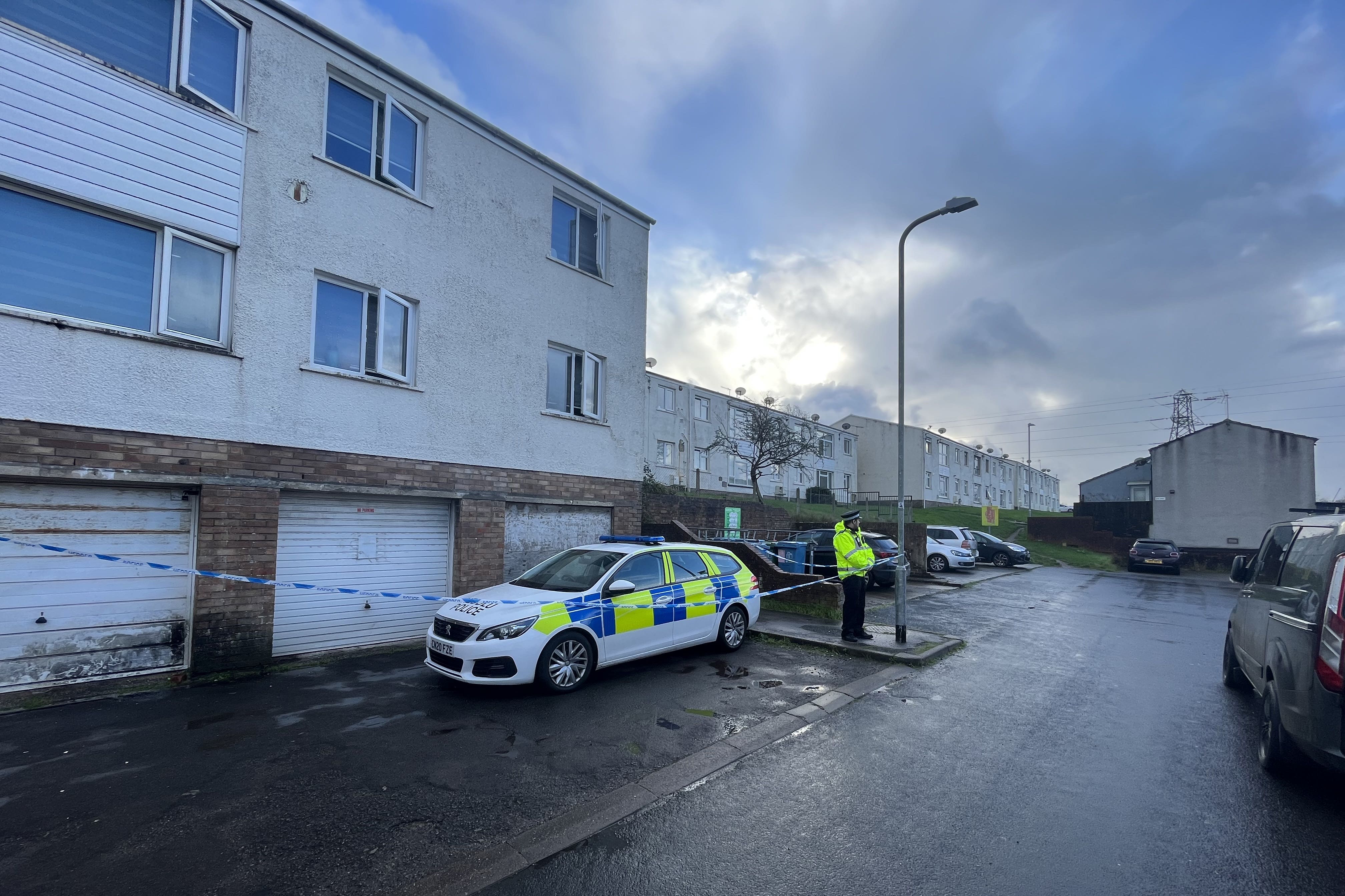 The scene where the babies were found in Wildmill, Bridgend (Rod Minchin/PA)