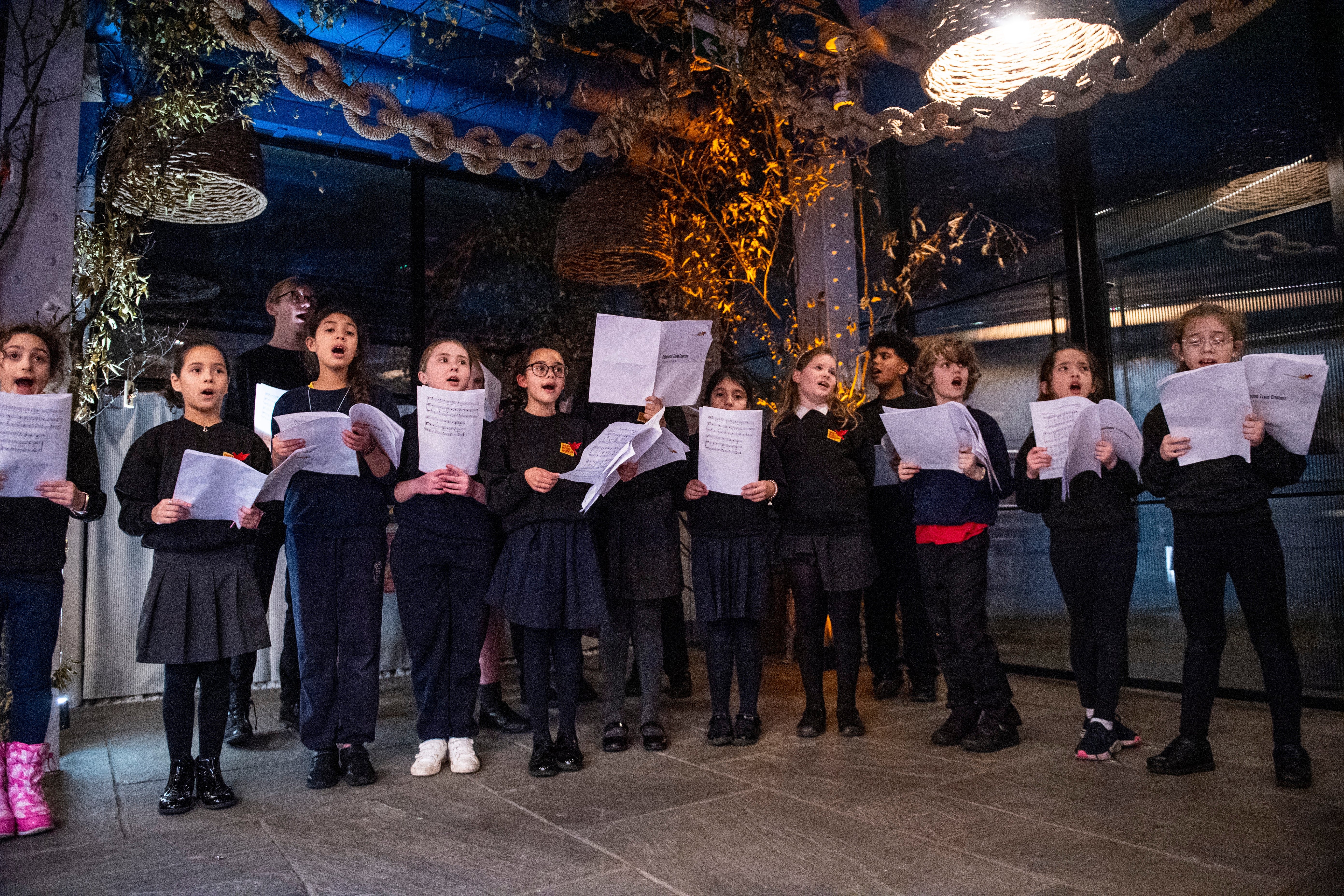 A children’s choir from Pimlico sang Christmas carols