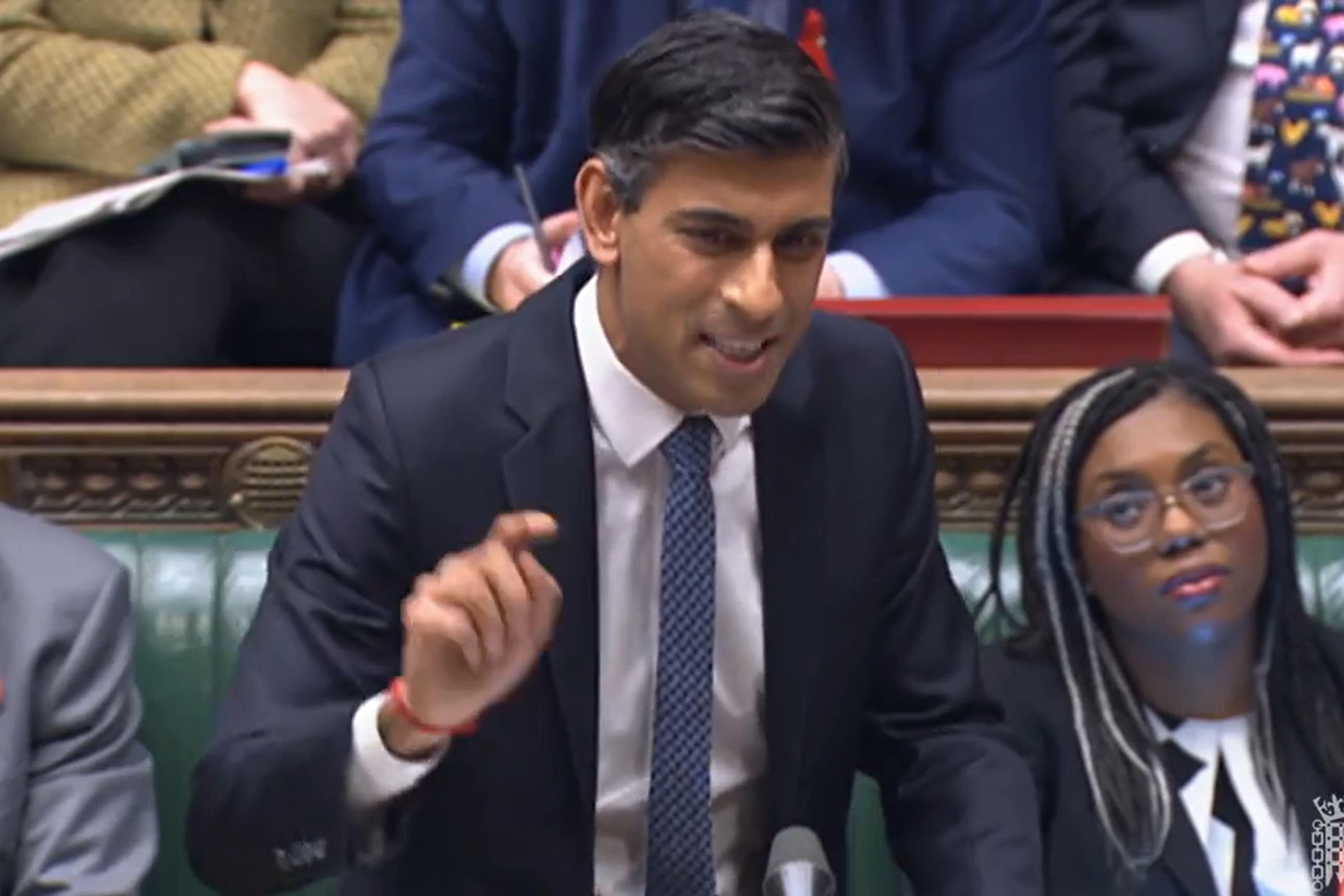 Prime Minister Rishi Sunak speaks during Prime Minister’s Questions (House of Commons/PA)