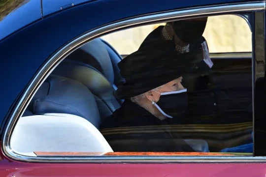 Lady Susan was by the Queen’s side at Prince Philip’s funeral