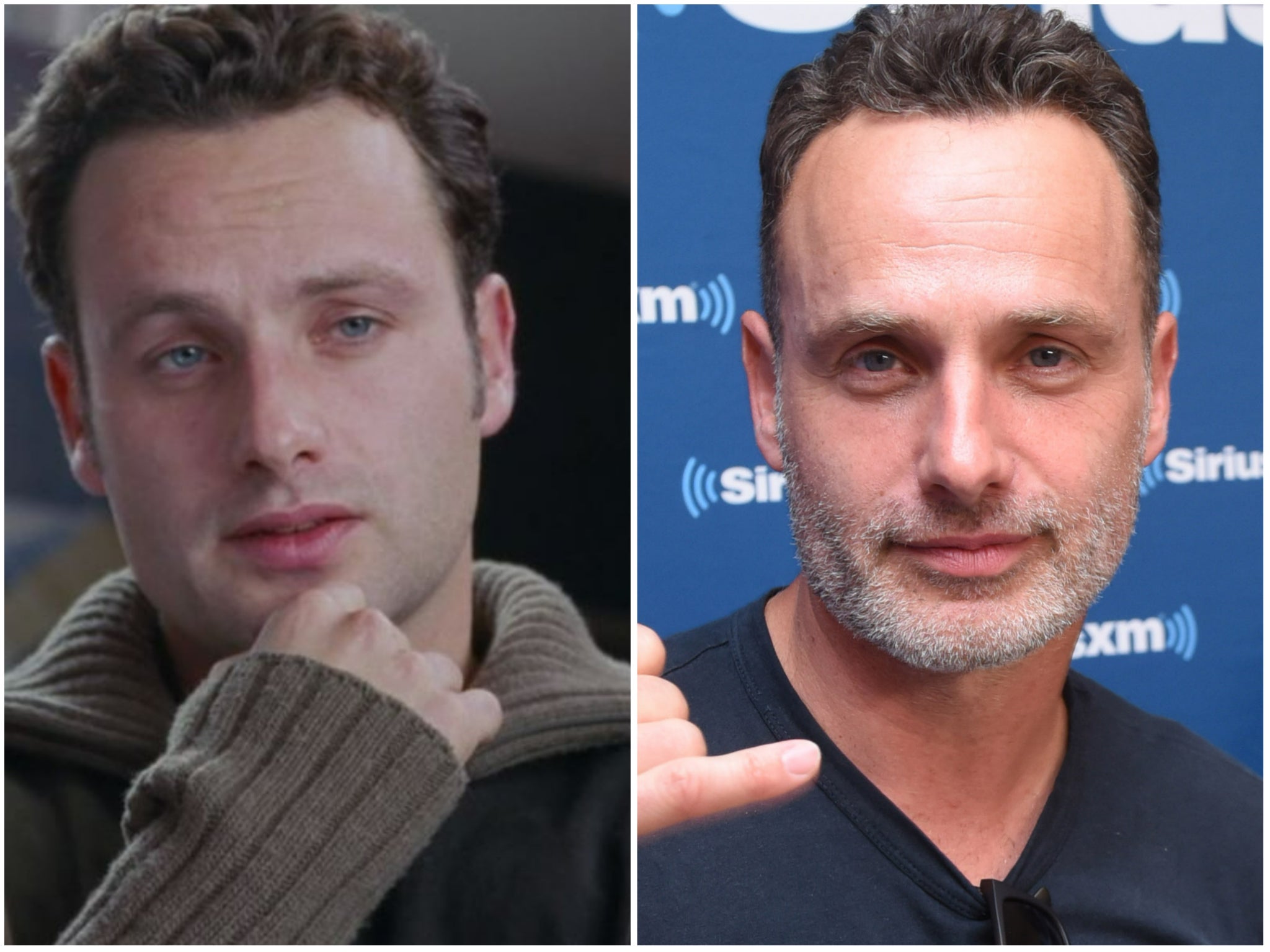 Andrew Lincoln in ‘Love Actually’ and in 2018