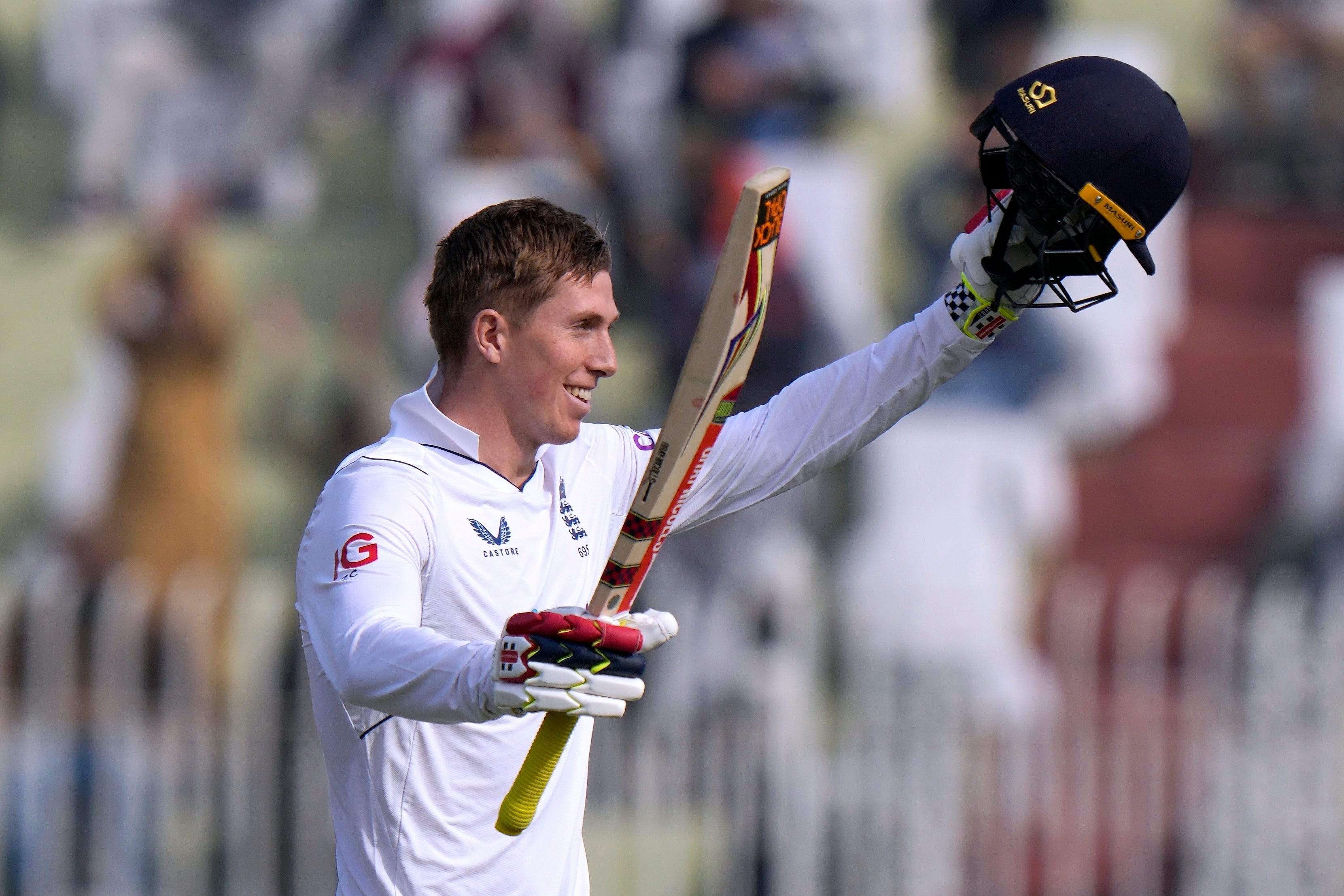 England’s Zak Crawley reflected on an ‘unbelievable’ day (Anjum Naveed/AP).