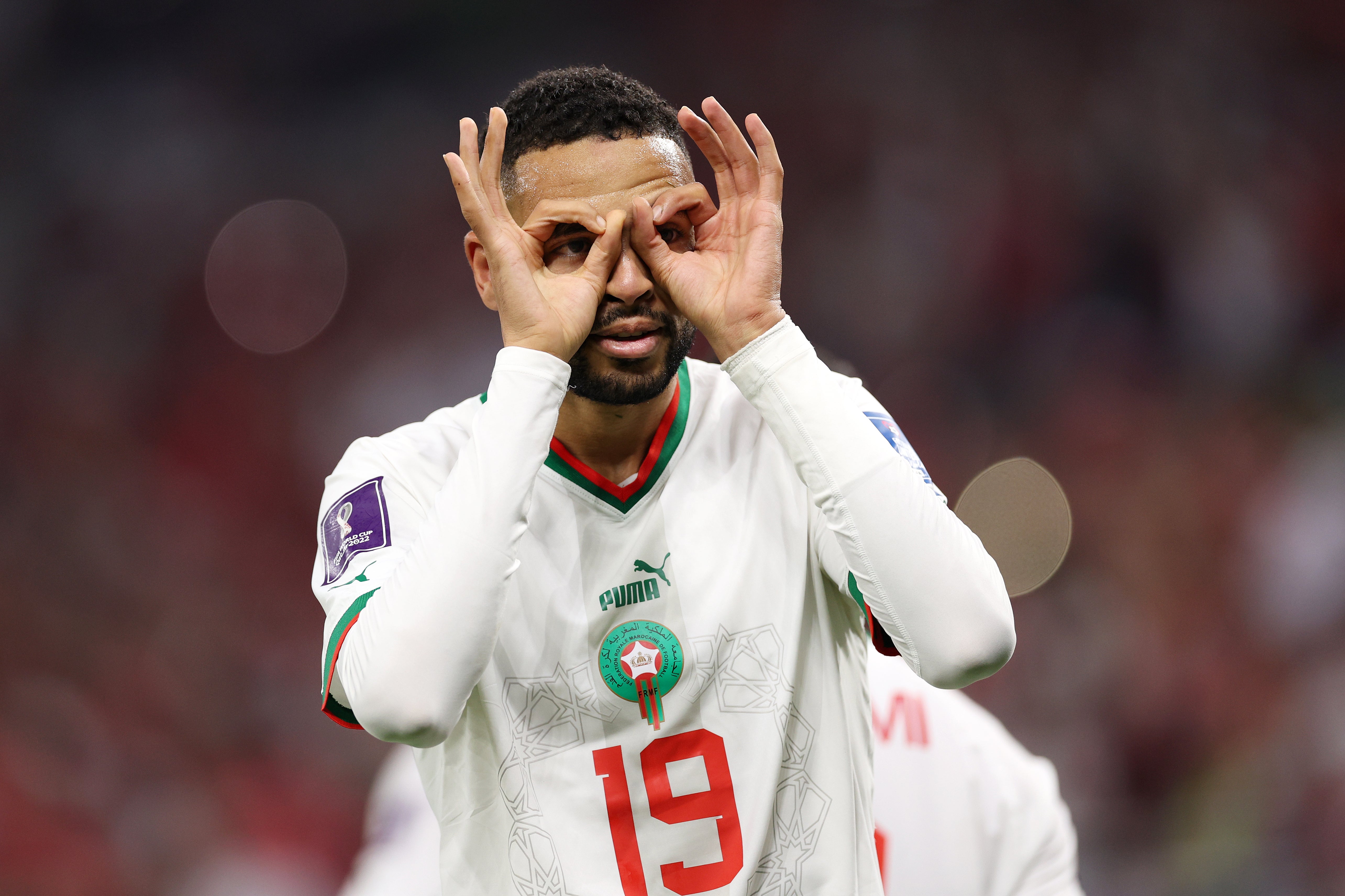 Youssef En-Nesyri after scoring Morocco’s second goal