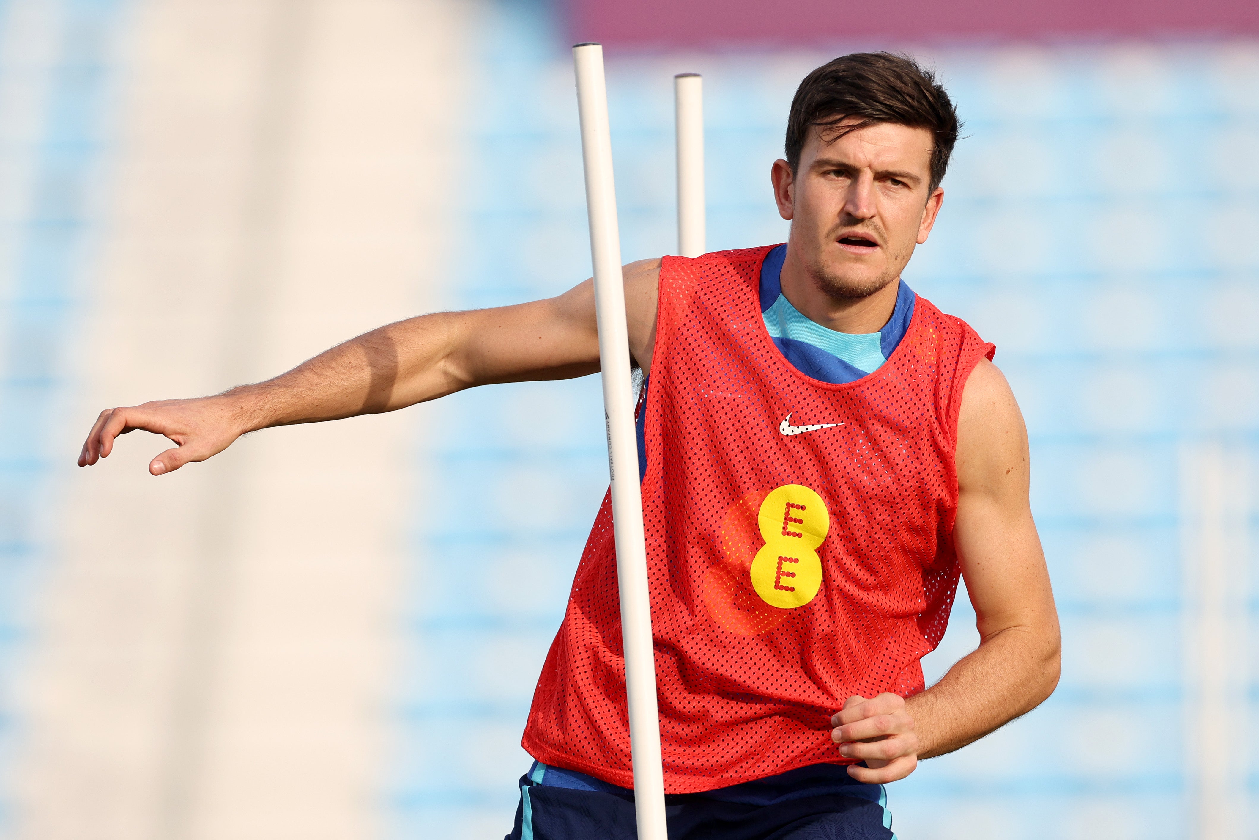 Harry Maguire in England training this week