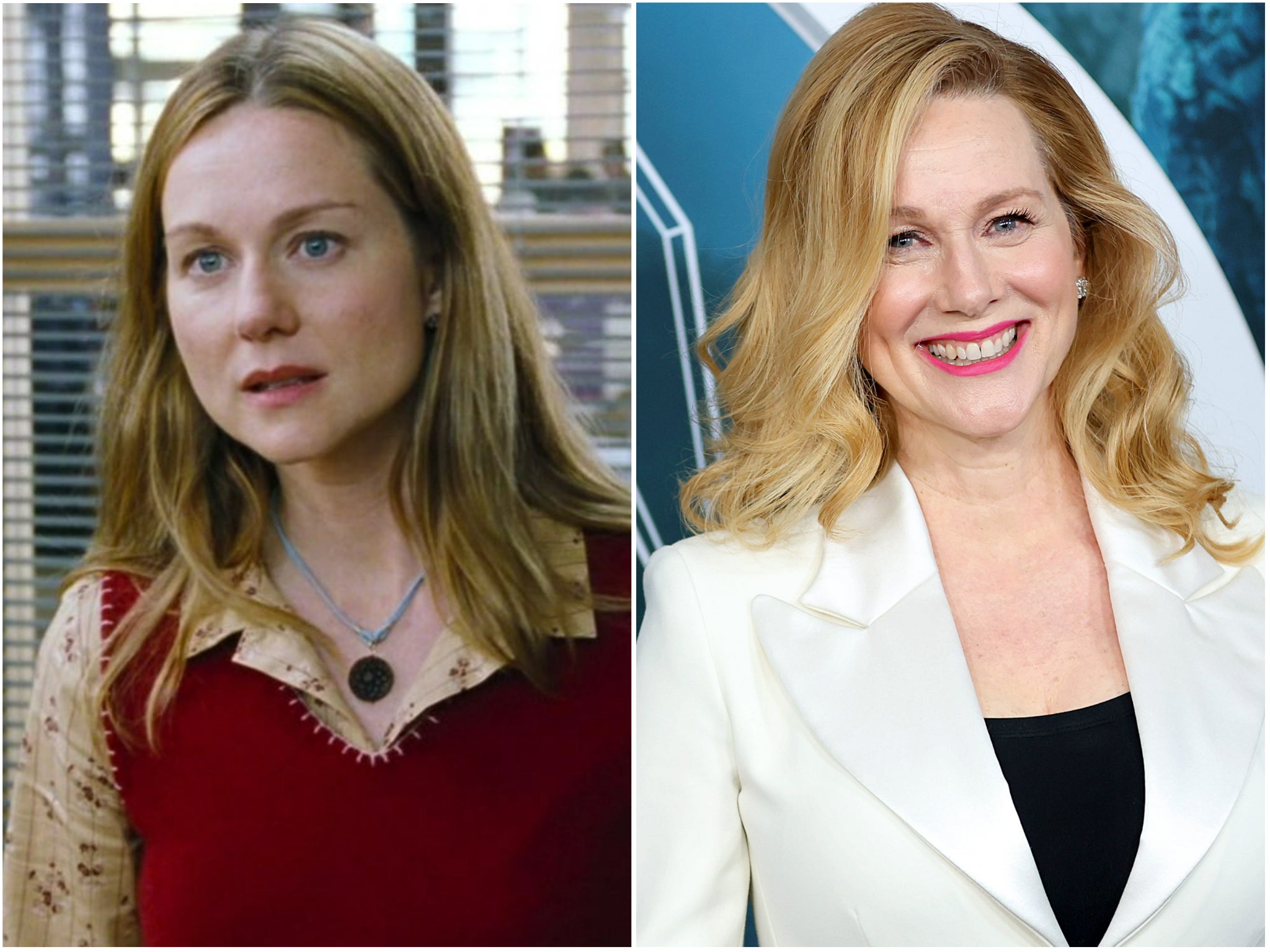 Laura Linney in ‘Love Actually’ and in 2022