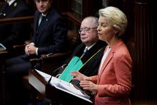 Ireland ‘knows what it means to struggle for right to exist’, says von der Leyen