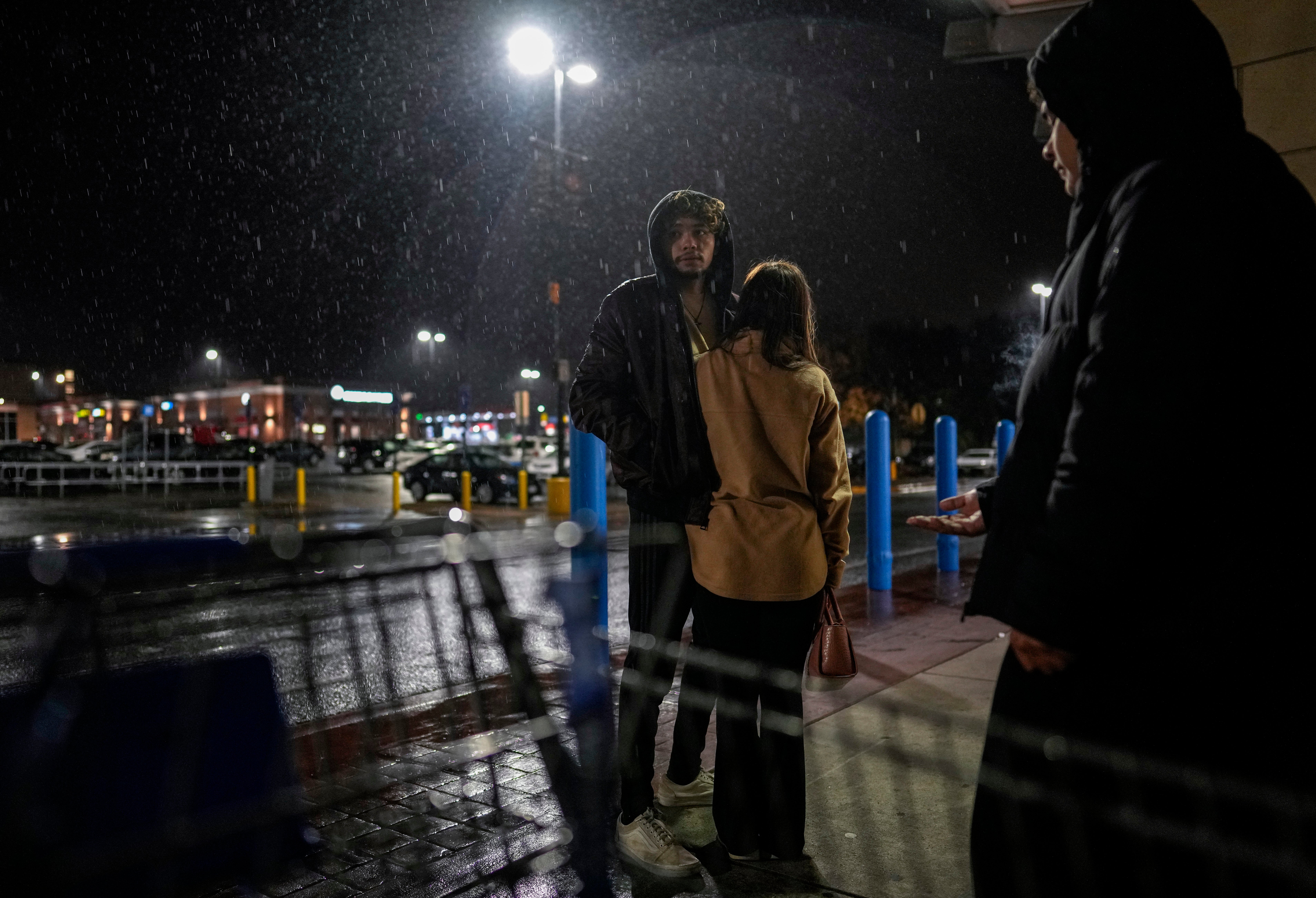 Customers queue in hope of a PS5