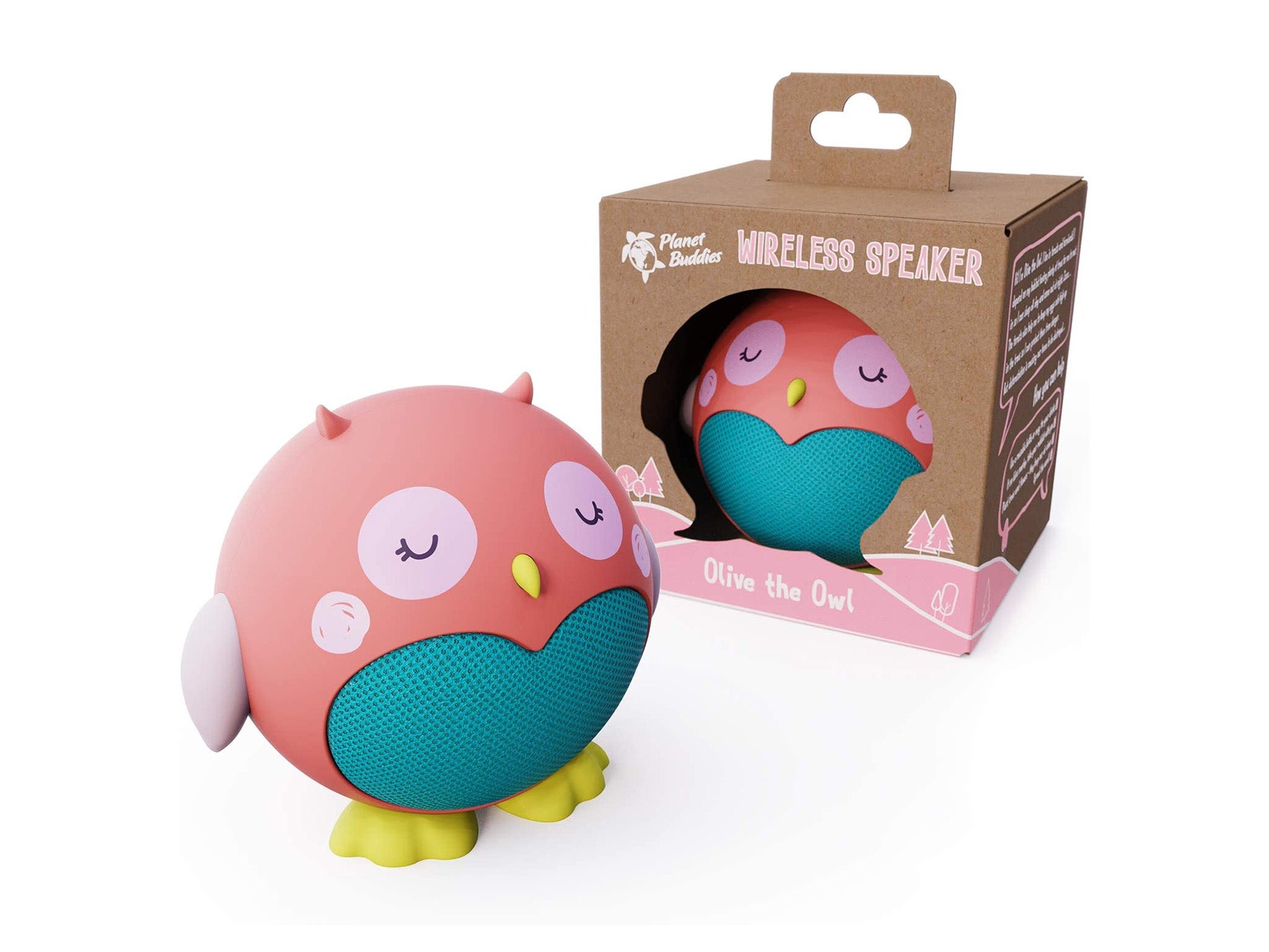 Planet Buddies portable bluetooth speaker olive the owl