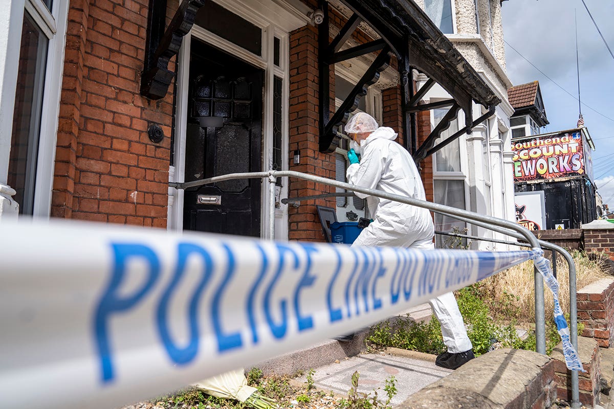 The scene of the fire in Southchurch Road, Southend, Essex. (Essex Police/ PA)