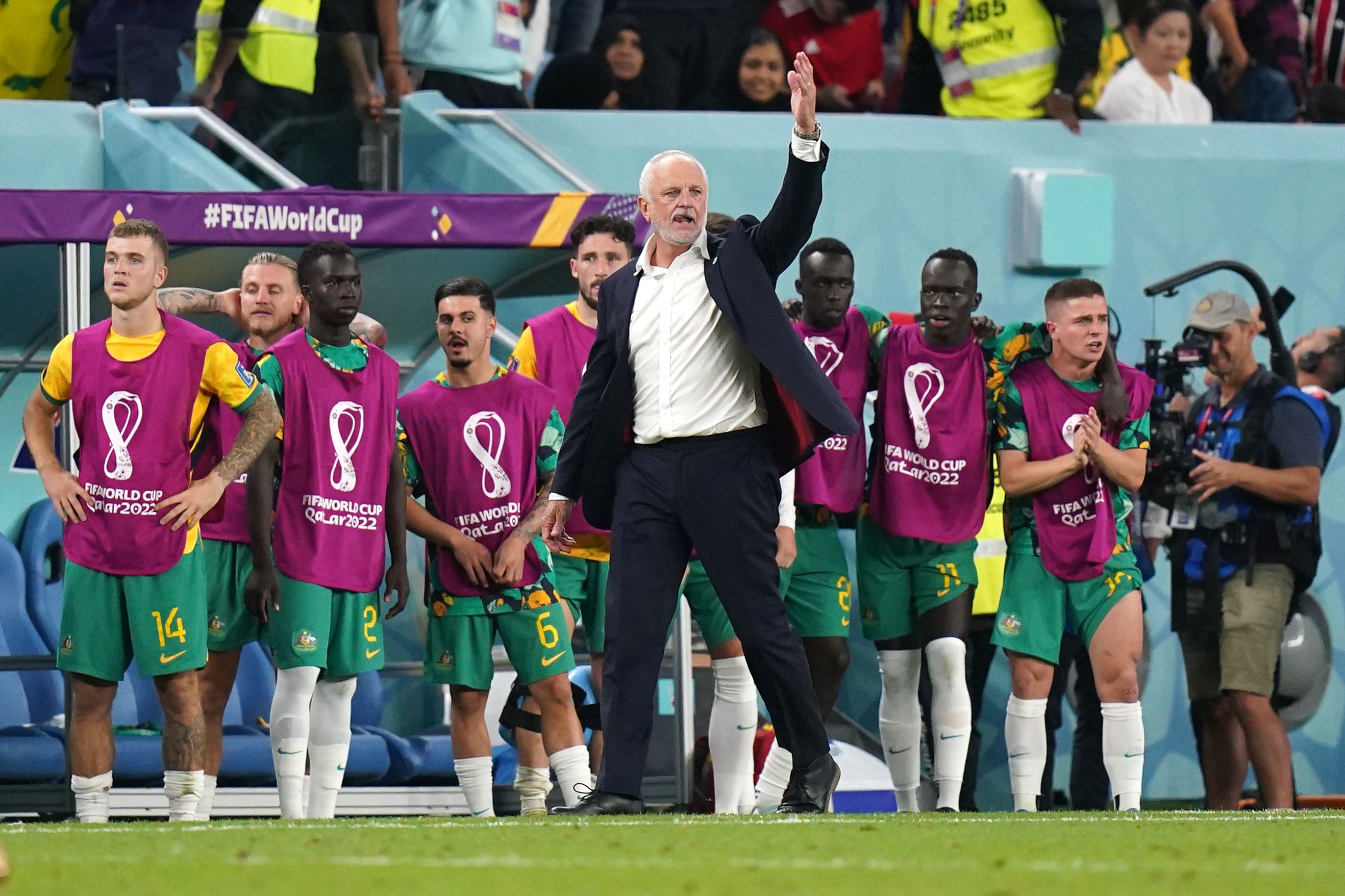 Graham Arnold has led Australia to the last 16 (Adam Davy/PA)