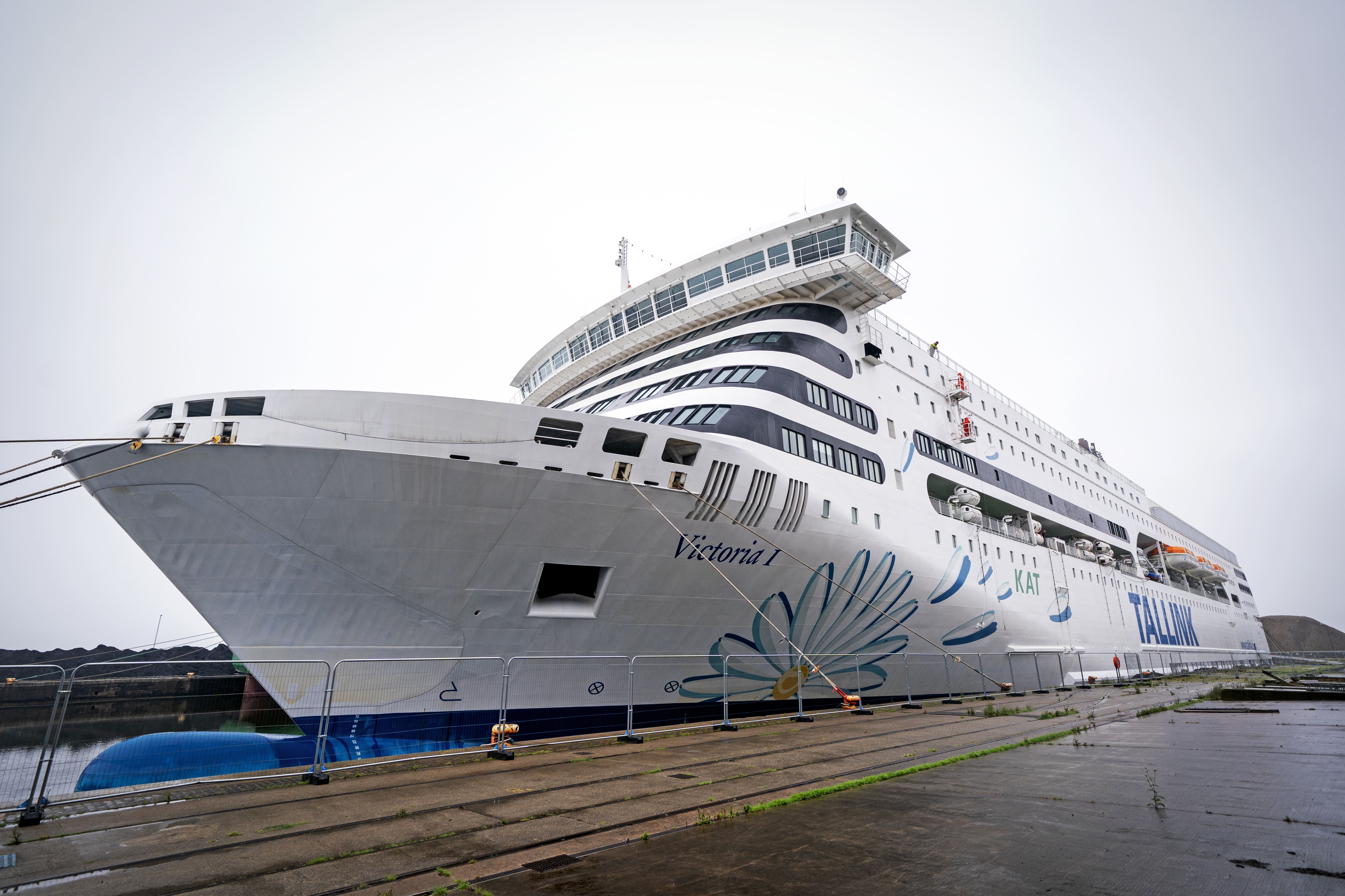 The MS Victoria ferry berthed in the Port of Leith, Edinburgh (Jane Barlow/PA)