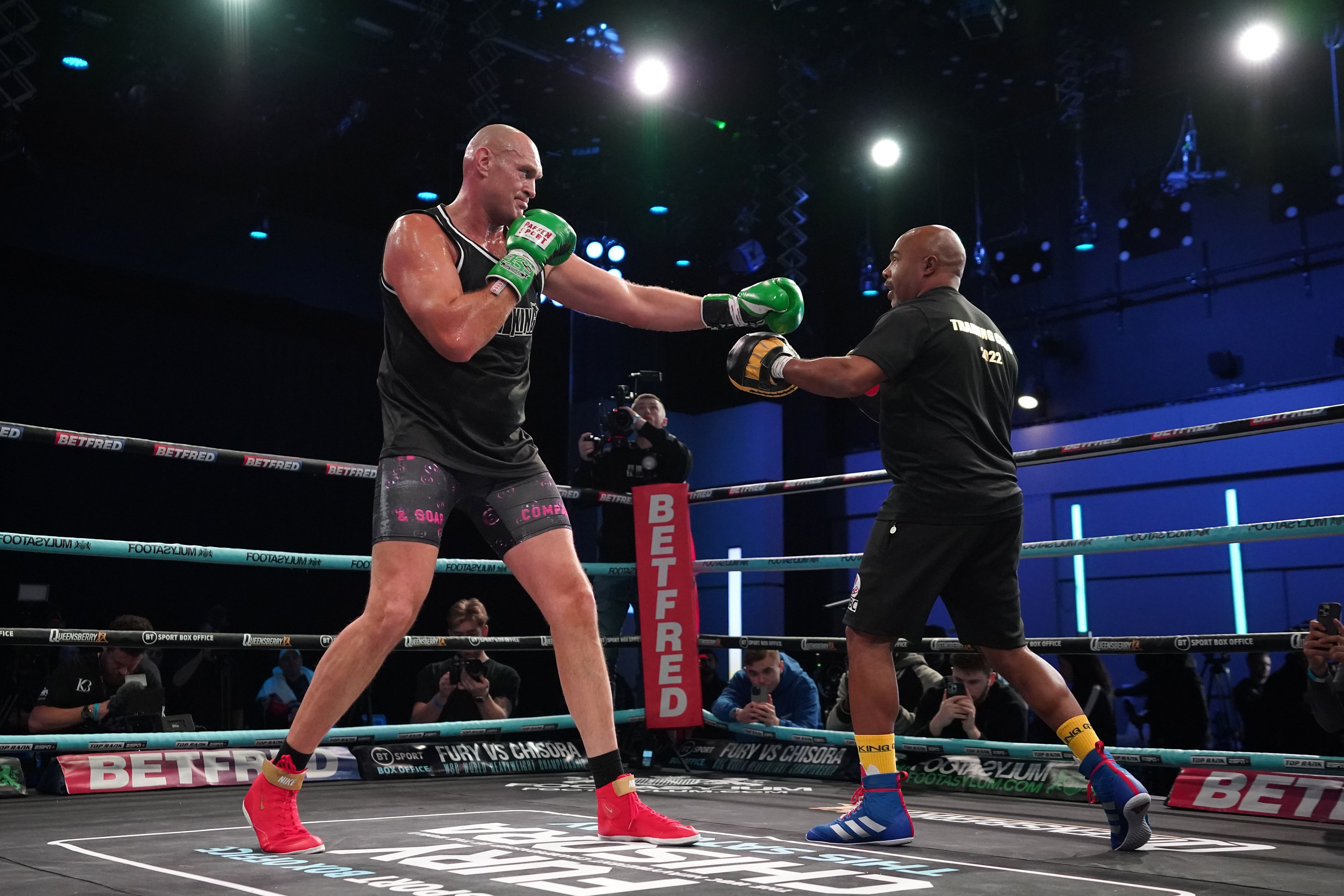 Tyson Fury and trainer SugarHill Steward