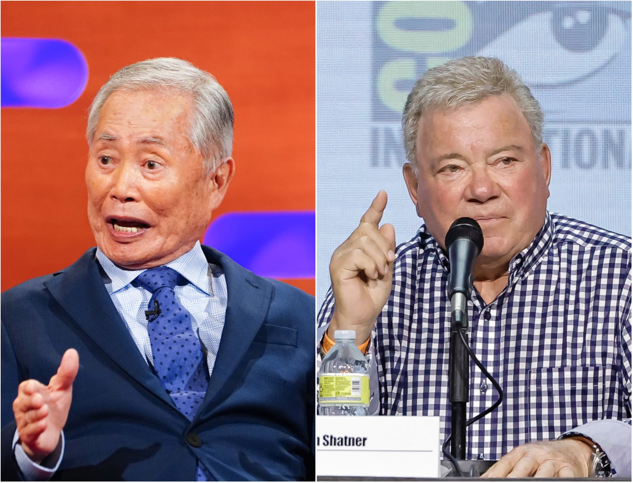 George Takei (left) and William Shatner