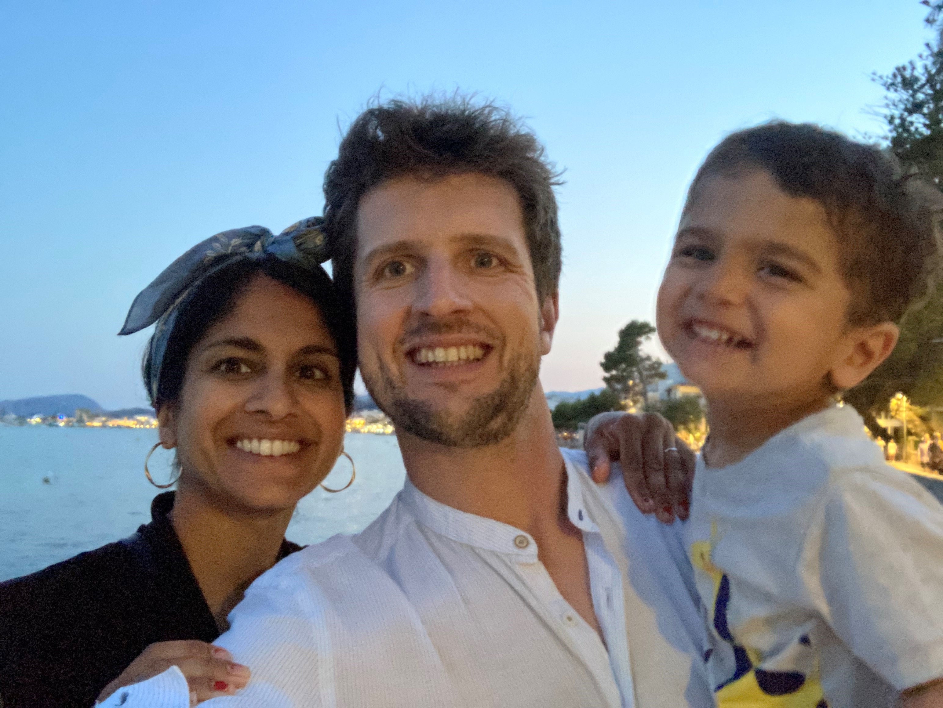 Anjali and Ben Wildblood with their two-year-old son Rafa