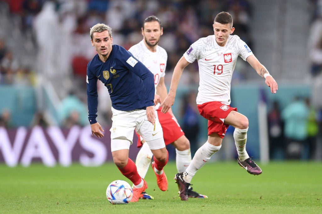 Antoine Griezmann in action for France against Poland