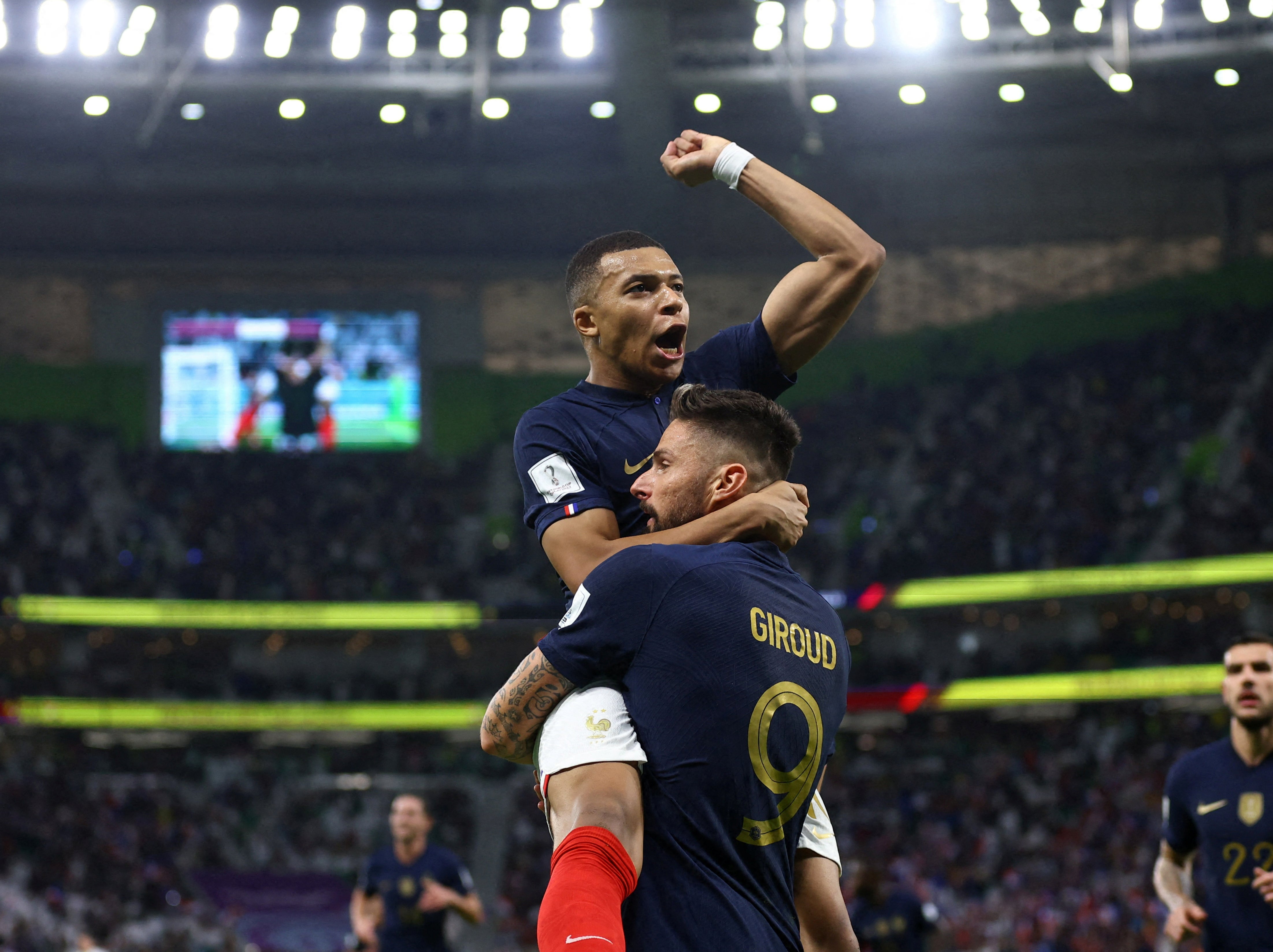 Mbappe and Giroud combined for France’s opening goal